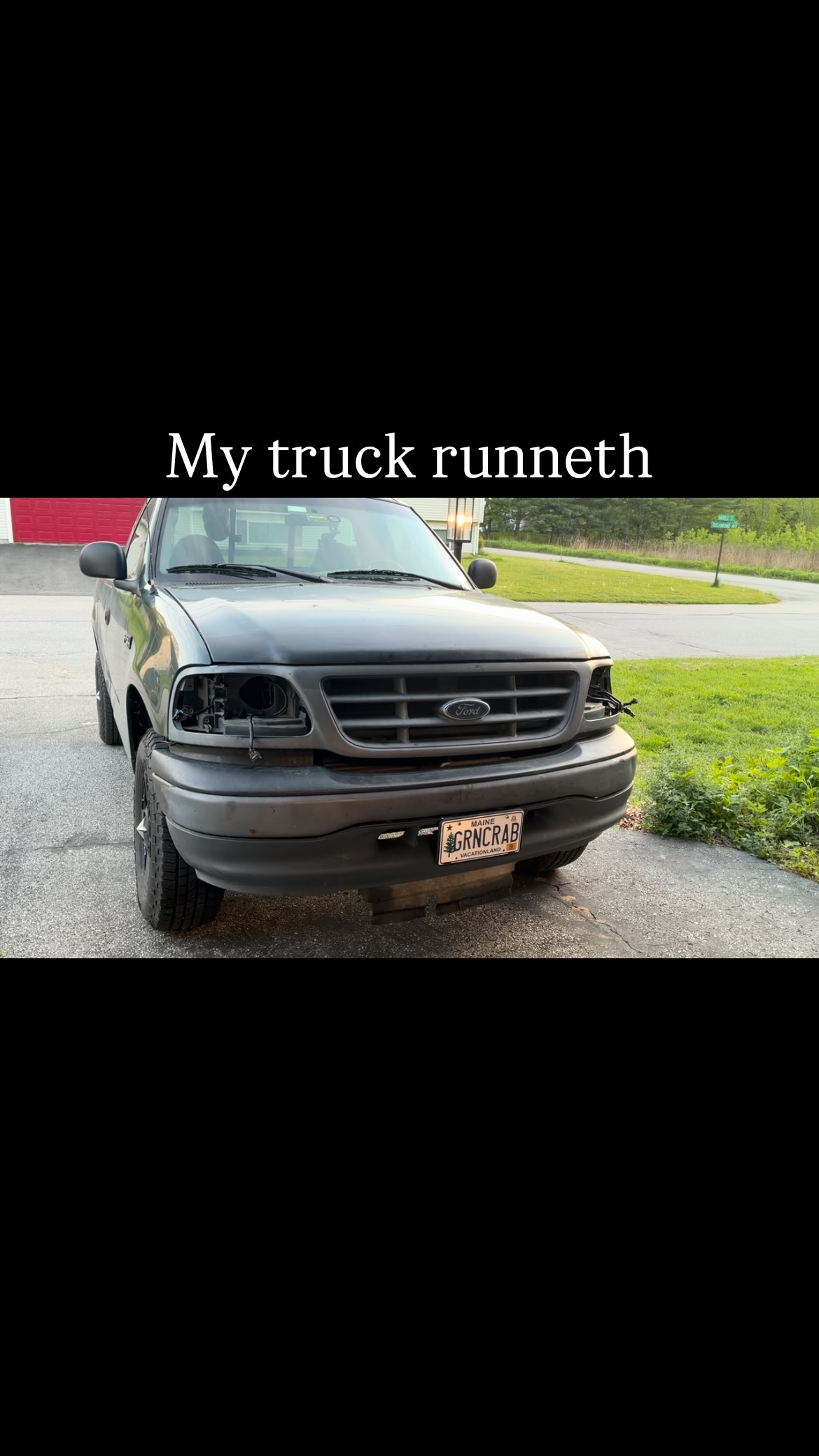 My truck is running, just a few more things to bolt on.