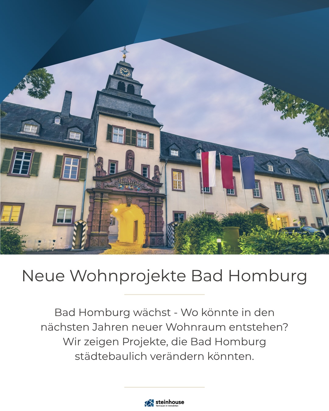 🏗️ Bad Homburg entwickelt sich weiter und zwar mit großen Schritten.
Neubauprojekte, spannende Quartiersentwicklungen und die Frage: Wie geht es mit dem Kurhaus weiter? 🏫
In den folgenden Slides geben wir einen kompakten Überblick über die wichtigsten Vorhaben, die die Zukunft von Bad Homburg prägen könnten – für Eigentümer, Investoren und alle, die den Immobilienmarkt aufmerksam verfolgen.
📍Welche Projekte haben wirklich Potenzial?
📍Wo entsteht neuer Wohnraum?
📍Und warum ist das Kurhaus so ein zentrales Thema?
Jetzt durch die Slides klicken und einen Überblick verschaffen 👉
#BadHomburg #Immobilien #Stadtentwicklung #KurhausBadHomburg | #steinhouseimmobilien