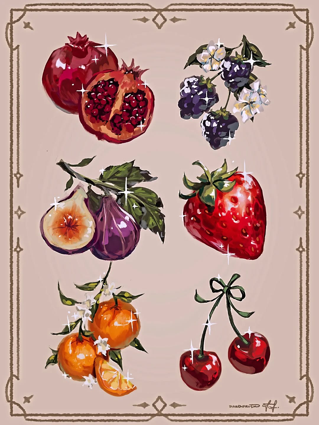 Some fruit doodles I'd made at a cafe break ♡
Drawing food is so therapeutic and relaxing ~
Drawn in // Procreate . iPad Pro .
#digitalartists #illustrator #foodillustration #cottagecore #softaesthetics