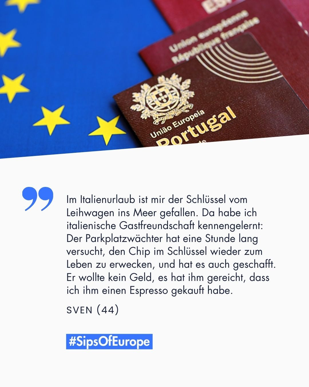Was denken Menschen aus Hilden über Europa?
Wir haben nachgefragt.
Sven (44) sagt: Europa ist für ihn definitiv ein Gewinn – gerade jetzt merkt man, wie privilegiert wir im Herzen Europas leben.
Was Europa für ihn bedeutet, liest du im Carousel.
“Hilden spricht über Europa“ wird von der Landesinitiative Europa-Schecks des Ministers für Bundes- und Europaangelegenheiten, Internationales sowie Medien und Chef der Staatskanzlei des Landes Nordrhein-Westfalen unterstützt. Im Auftrag der Europaunion Haan und in Kooperation mit der VHS Hilden-Haan.
#eu #hilden #hildenspricht #europa #demokratie