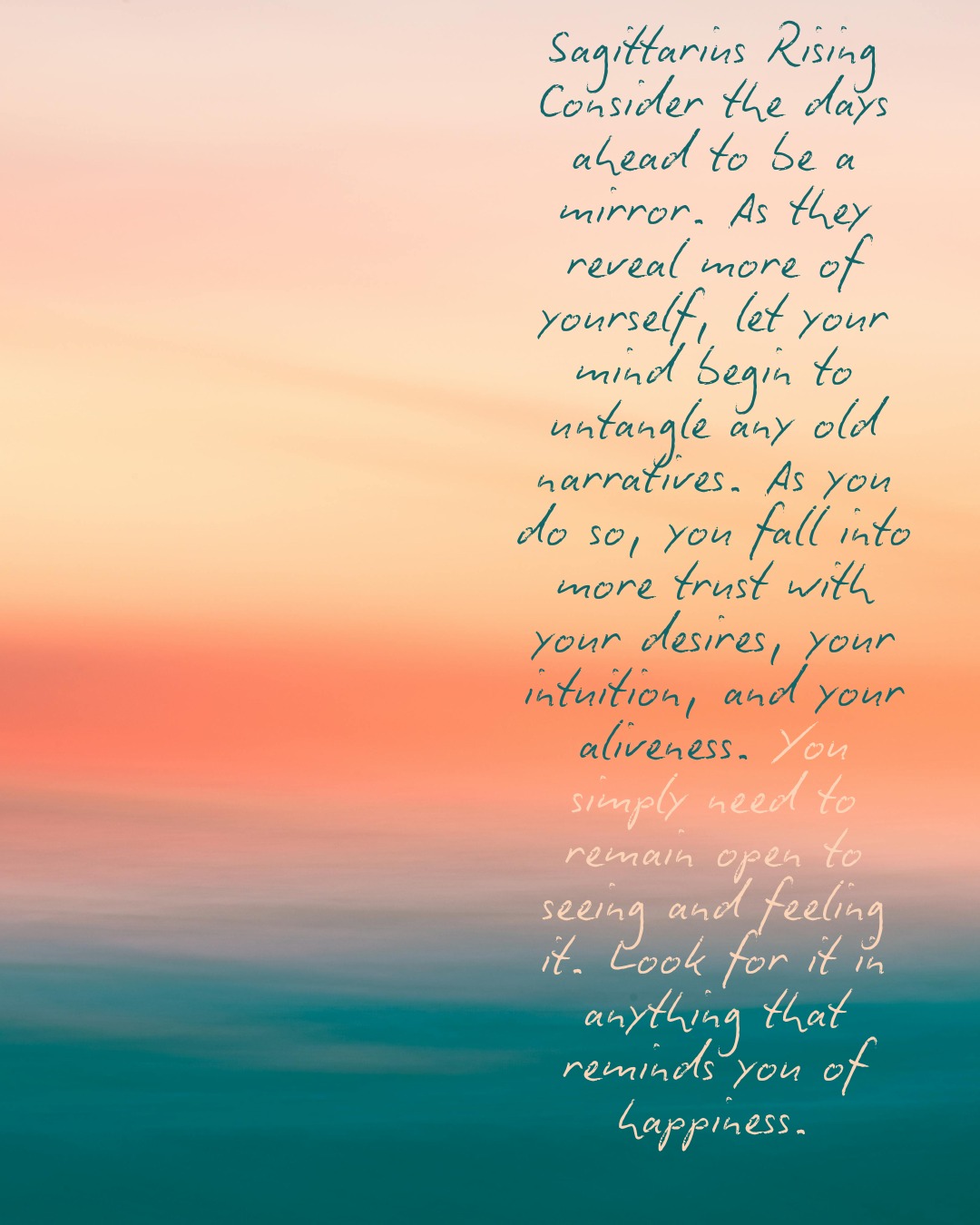 This Sagittarius Rising message feels deeply true for me right now. ✨
Lately I’ve been trying to untangle old narratives and gently return my attention to the things that bring me joy, aliveness, intuition, and peace. There’s something powerful about choosing to focus on what expands your heart instead of what contracts it.
Yoga has been such a beautiful part of that process for me — a space to reconnect, soften, breathe, and remember what matters.
I’ll be teaching at Wise on Wednesday at both 9:30am and 7:30pm, and I hope we can cultivate a little more joy together in our practice. 🤍
#SagittariusRising #YogaPractice #ChooseJoy #MindfulLiving #YogaCommunity #Astrology #YogaTeacher #WiseStudio #yogawithAnna #yoga425
