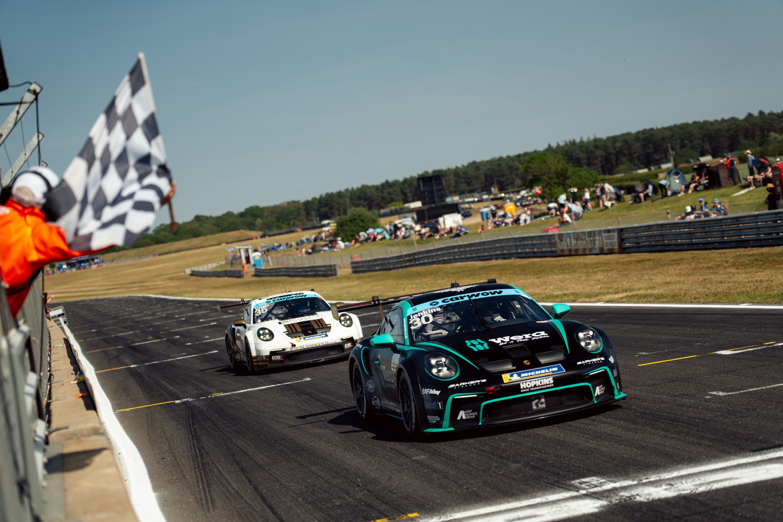 FIRST OVERALL WIN! 🏆
An absolutely incredible feeling to finish P1 overall for the first time in the Porsche Carrera Cup GB.
It was a hard race, battling the heat and soaking up the pressure from behind, but I brought it home and I’m overjoyed!
#willjenkinsracing #carreracupgb #motorsport #btcc @porscheraces_gb @carwow @allianceraceuk @weratoolsuk @weramotorsport @teamparkerracing @hopkinsracetransporters @asset_alliancegroup @reefertrailercentre @safholland_uk @thegreengroupuk @wstransportation @toolmaniacuk #weraallianceacademy