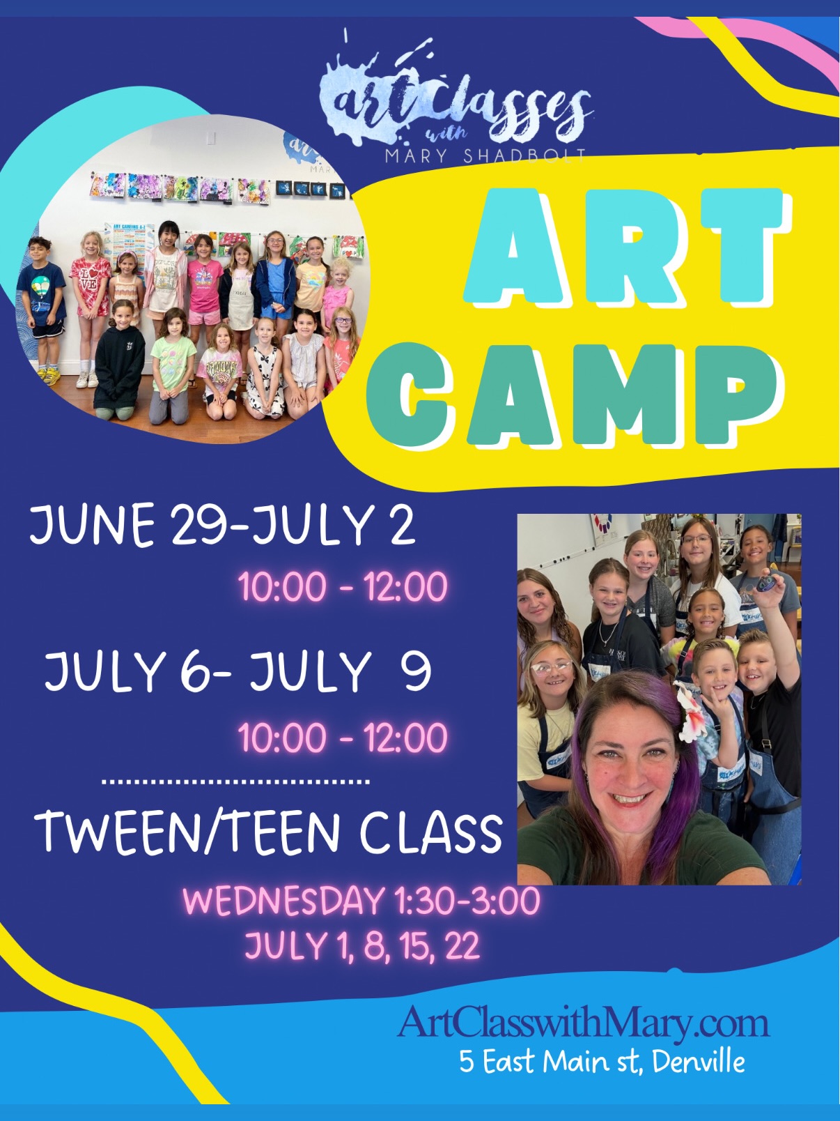 It’s that time of year when we switch from our academic school year to our summer workshops/classes and camps! All events are beginner to intermediate and we can’t wait to create with you!
Artclasswithmary.com
#arteducation #artcamp #womanownedsmallbusiness