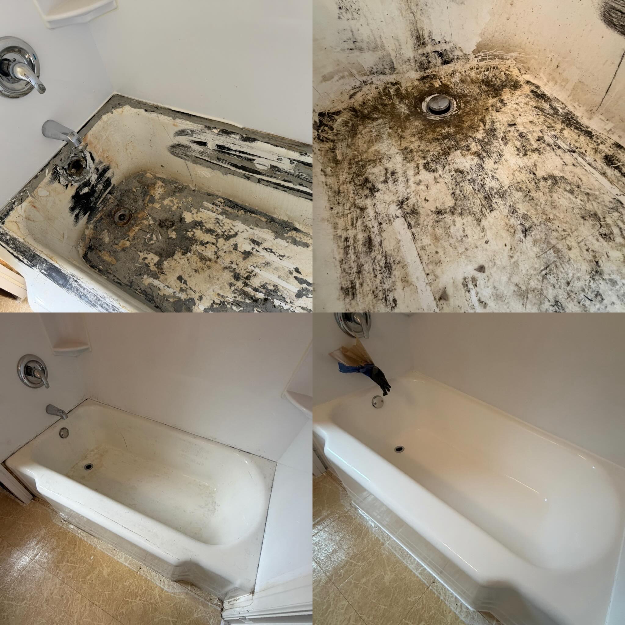Tub Refinishing 🛁! Scroll to see the progression!