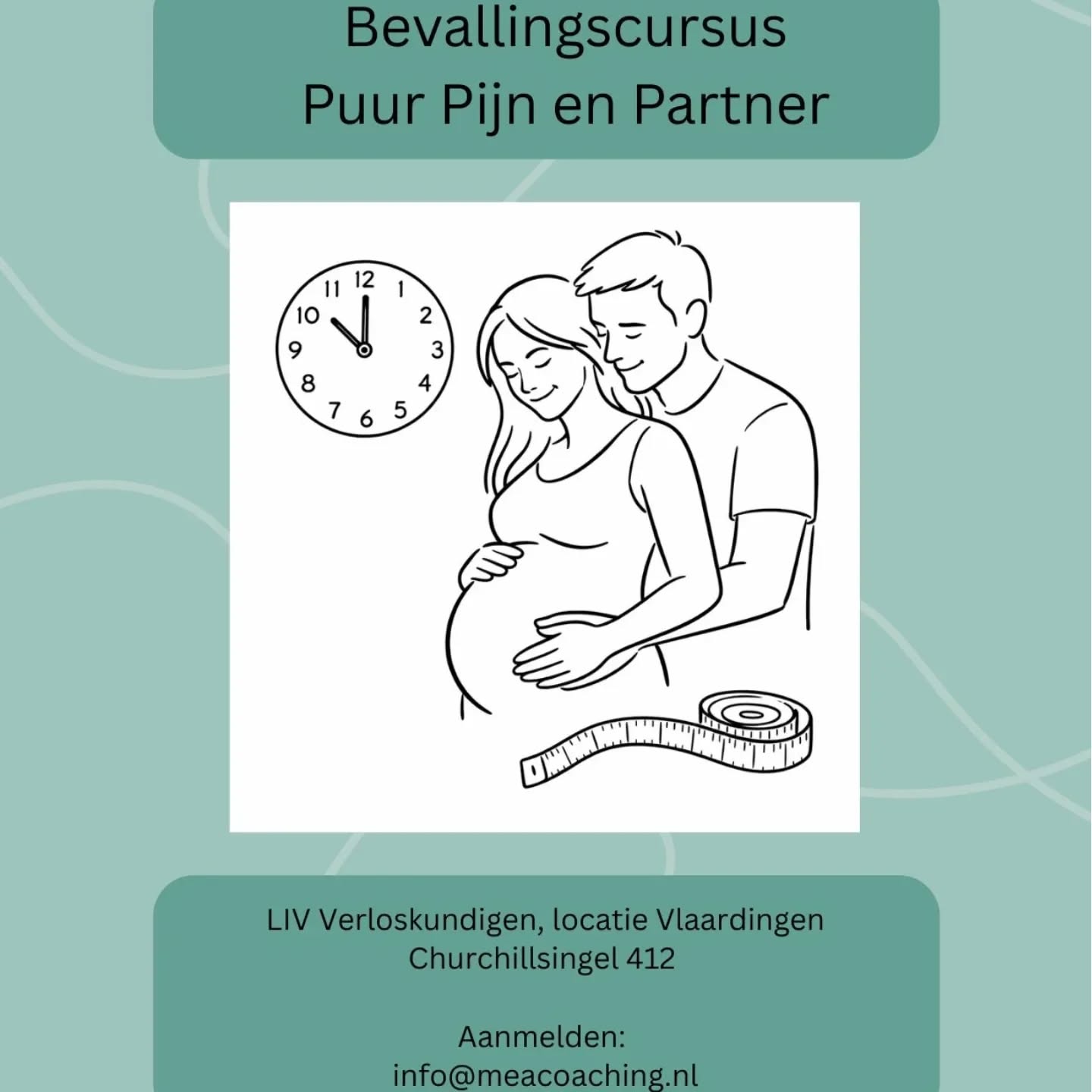 Aanstaande donderdagavond (18.30-21.30) is er nog plek bij de bevallingscursus!
Mocht je graag willen komen, voel je welkom en meld je aan. Je hoeft hiervoor niet bij ons onderzoek controle zijn.