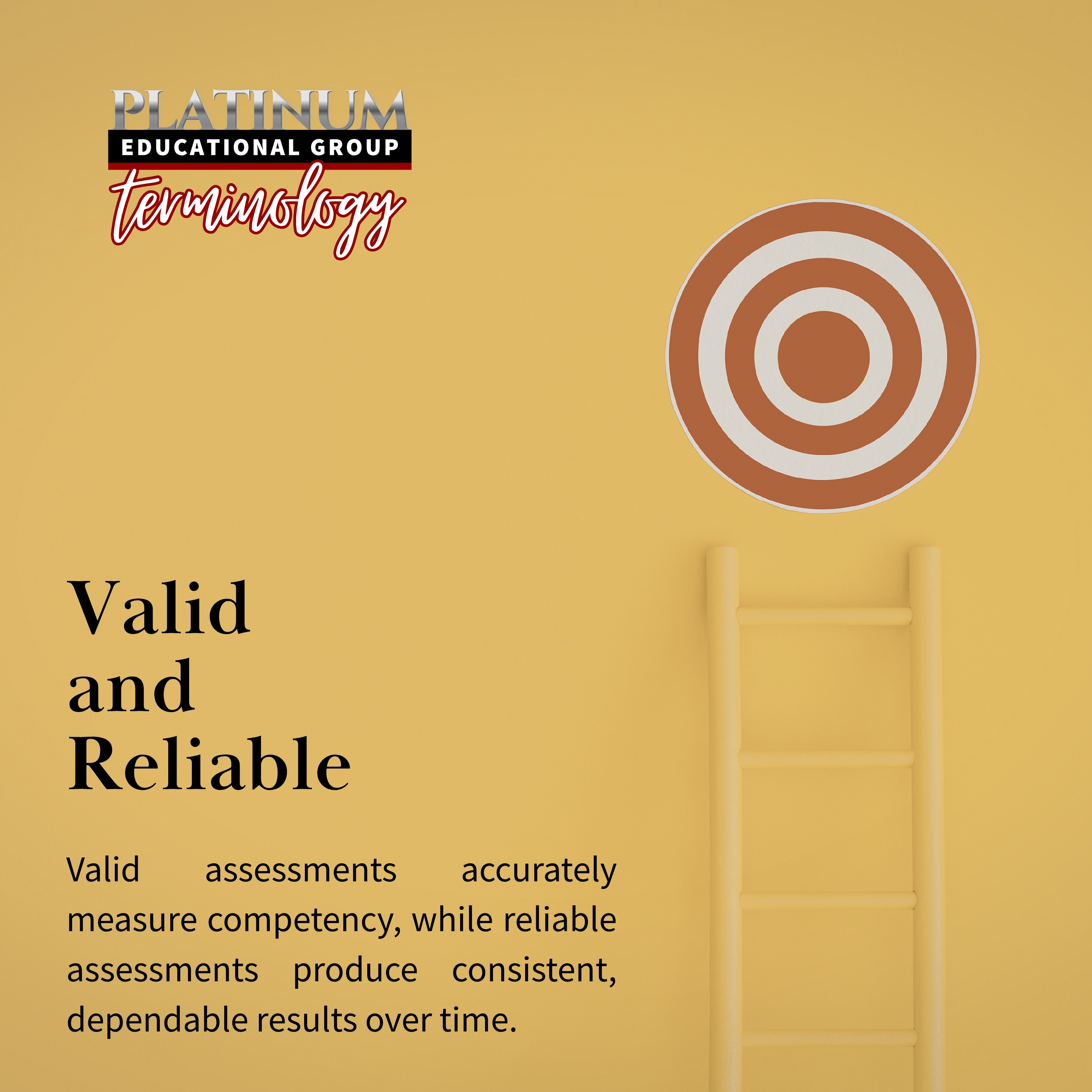 ☀️ May Terminology Time!
Let’s break down another important concept at Platinum Educational Group.
Valid assessments accurately measure competency, while Reliable assessments produce consistent, dependable results over time.
Using valid and Reliable assessments supports student success, program quality, accreditation standards, and confidence in real-world readiness. #PlatinumTerminology #ValidAndReliable #StudentAssessment #PlatinumEducationalGroup