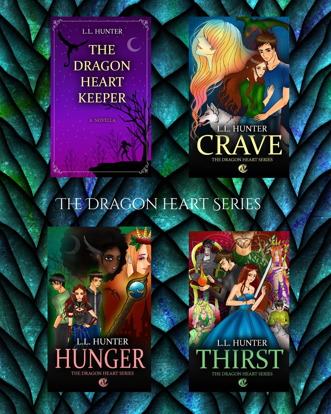 The Dragon Heart series and The Hidden Magic series are paranormal romance series set in the same universe. They feature portal magic, shifters, witches, strong female characters and hot men... and also forbidden romances.
Start the adventure with The Dragon Heart Keeper or Burn for free: https://www.llhunterbooks.com/the-dragon-heart-series