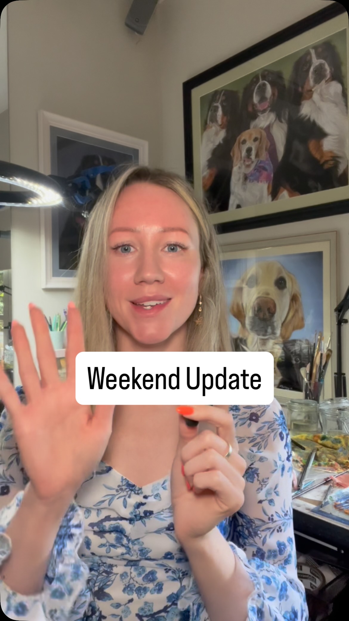 This was supposed to be a quick little update but thank you for watching my podcast instead..
#newlywedspainting #petportraits #liveweddingpainter