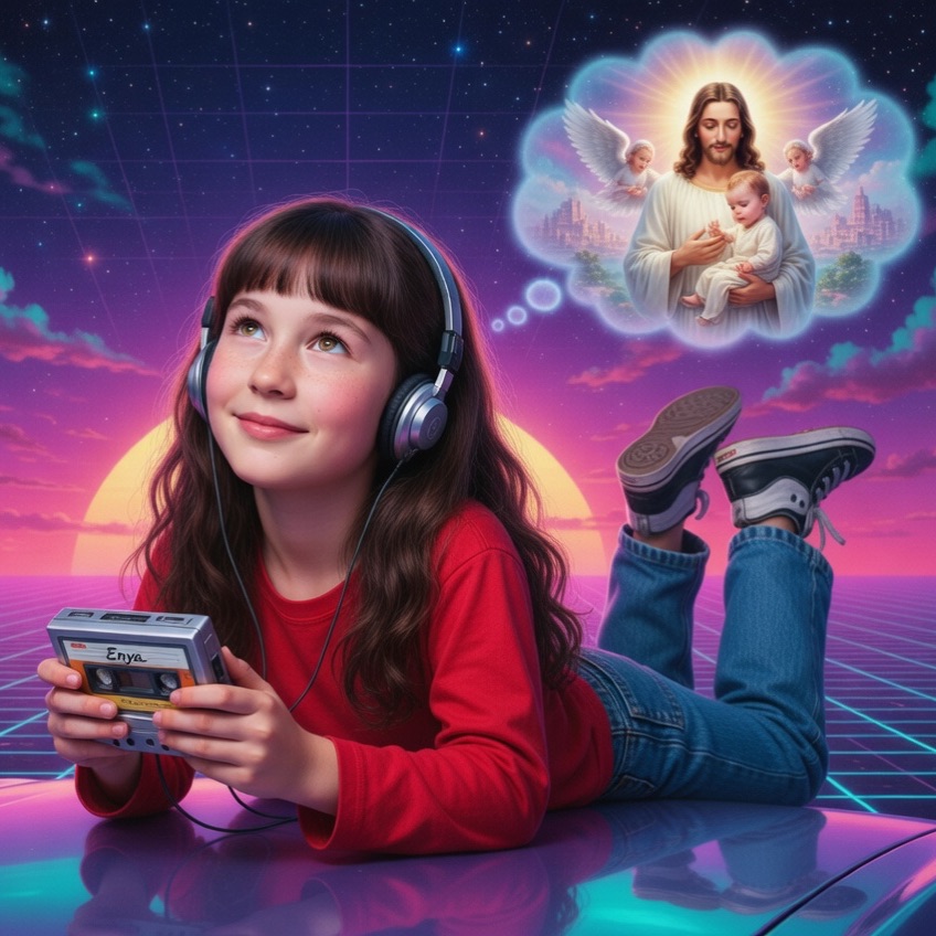 What I experienced in the Lord wasn’t just comfort. It was a preview. A glimpse behind the curtain. A taste of heaven. So yeah… I kept listening to my Enya tracks under the stars. Kept dreaming. Kept longing. But now it was different. Because I knew that place was real.
#Heaven #godslove #synthwave #90steen #christianlife