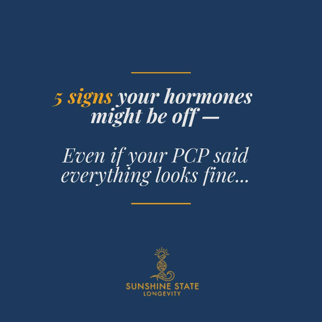 Your hormones run everything. And after 35, they start running out. đ§Ź
Here are 5 signs your hormones may be off â and why your doctor might have missed it.
Most people get told their labs are ânormalâ and sent home. But normal for a population average isnât the same as optimal for you.
If you recognize yourself in any of these slides â thatâs your biology asking for attention.
Iâm Dr. Kim Mockel, DNP, APRN â founder of Sunshine State Longevity in St. Pete. I offer evidence-based hormone optimization and peptide therapy via telehealth statewide across Florida.
Drop a đ in the comments if any of these hit home. And if you want to actually do something about it.
â ïž Educational only. Not medical advice.
#peptides #biohacking #longevity #hormonetherapy #wellness