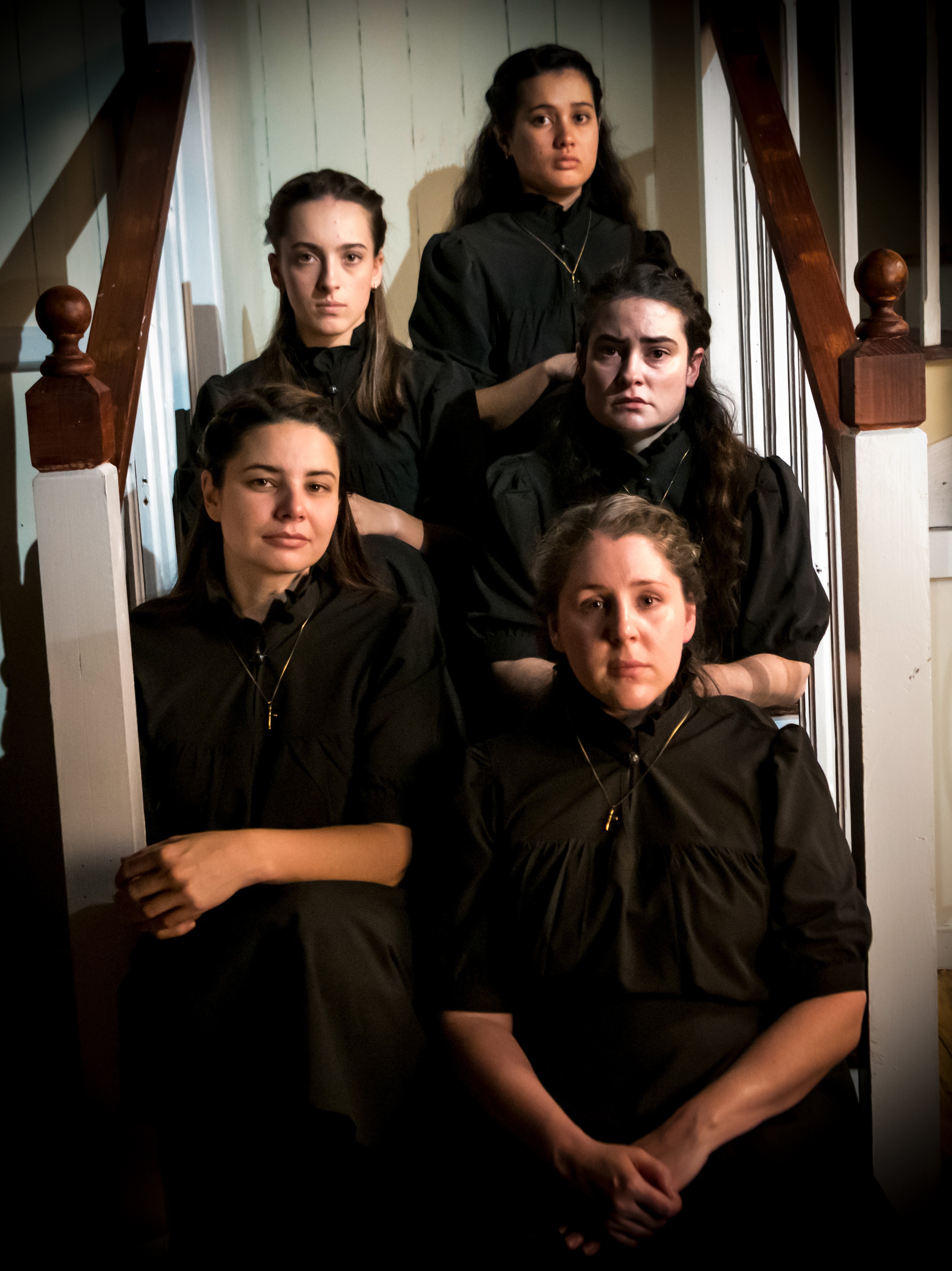 OPENING NEXT WEEK!!
Bernarda's Five Daughters -
(from bottom to top)
Christine (Emma Lamberton)
Alana (Emily Edwards)
Miriam (Paris Walsh)
Martha (Ava Saldana Lopez)
Rachel (Faith Taylor)
Come join The Village - life is perfect here!
Don't miss THE HOUSE OF BERNARDA ALBA
🗓️June 3-13
⏰Wed - Sat 7pm / Sun 7th at 3pm
📍The ClubHouse Theatre
Book your tickets at the website - www.theatreinq.com
(Recommended for Ages 15+)
Contains Mature Themes, Strong Language and Sexual References.
Check out the Content Guide.
Photo by Chrissy Maguire
The House of Bernarda Alba by Federico Garcia Lorca (Adapted by Terri Brabon for TheatreiNQ)
TheatreiNQ is proudly supported by the Queensland Government through Arts Queensland and the Townsville City Council through the Community Grants Program
@townsvillecouncil
@artsqueensland