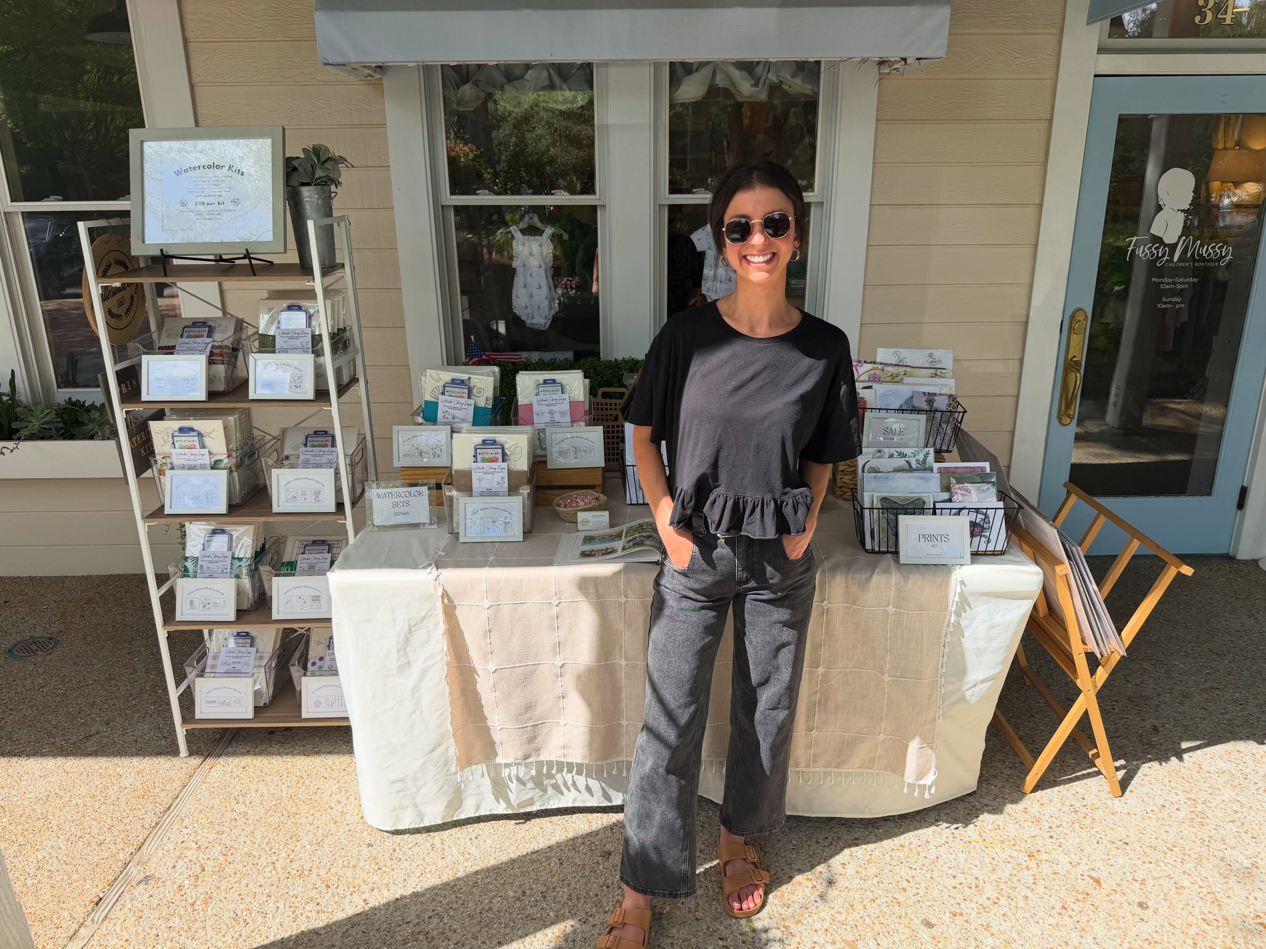 Last day setup here for our Trunk Show at @thefussymussy at Lumina Station! We’ll be here today from 10-3pm!
Make sure to grab all of your favorite prints and Watercolor Kits while we’re here!
Not able to shop in person? You can buy all of your favorite items on our Etsy shop! 📦✨
Happy MDW!
•
•
•
@bristlesanddesign
#watercolor #wilmington #summeractivities #homedecor #watercolorartist