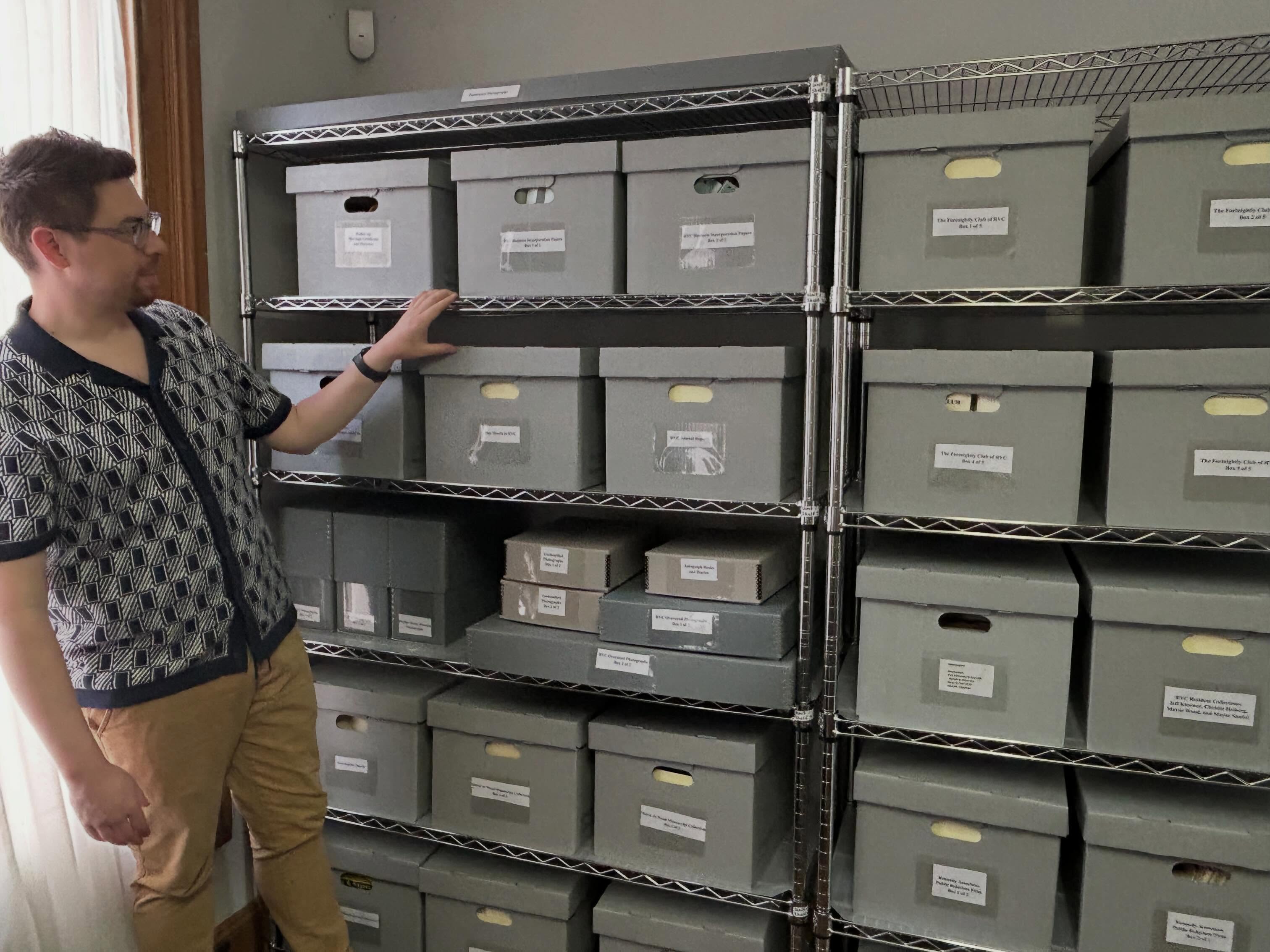 A big thank you to Rob and Nicole from Long Island Library Resources Council @lilrcevents for their incredible work helping improve the Rockville Centre Historical Society archives.
After applying for assistance through LILRC, we were fortunate to be selected for this amazing opportunity. Over the past six weeks, Bob and Nicole worked in the Phillips House organizing, cataloging, and improving the way we store and manage our collections and records. Their efforts will greatly support our ongoing research into Rockville Centre history and help us better share that history with the community.
Along the way, he even uncovered several items we didn’t know we had — and we look forward to sharing those discoveries with you soon! #rvc #rvchistoricalsociety