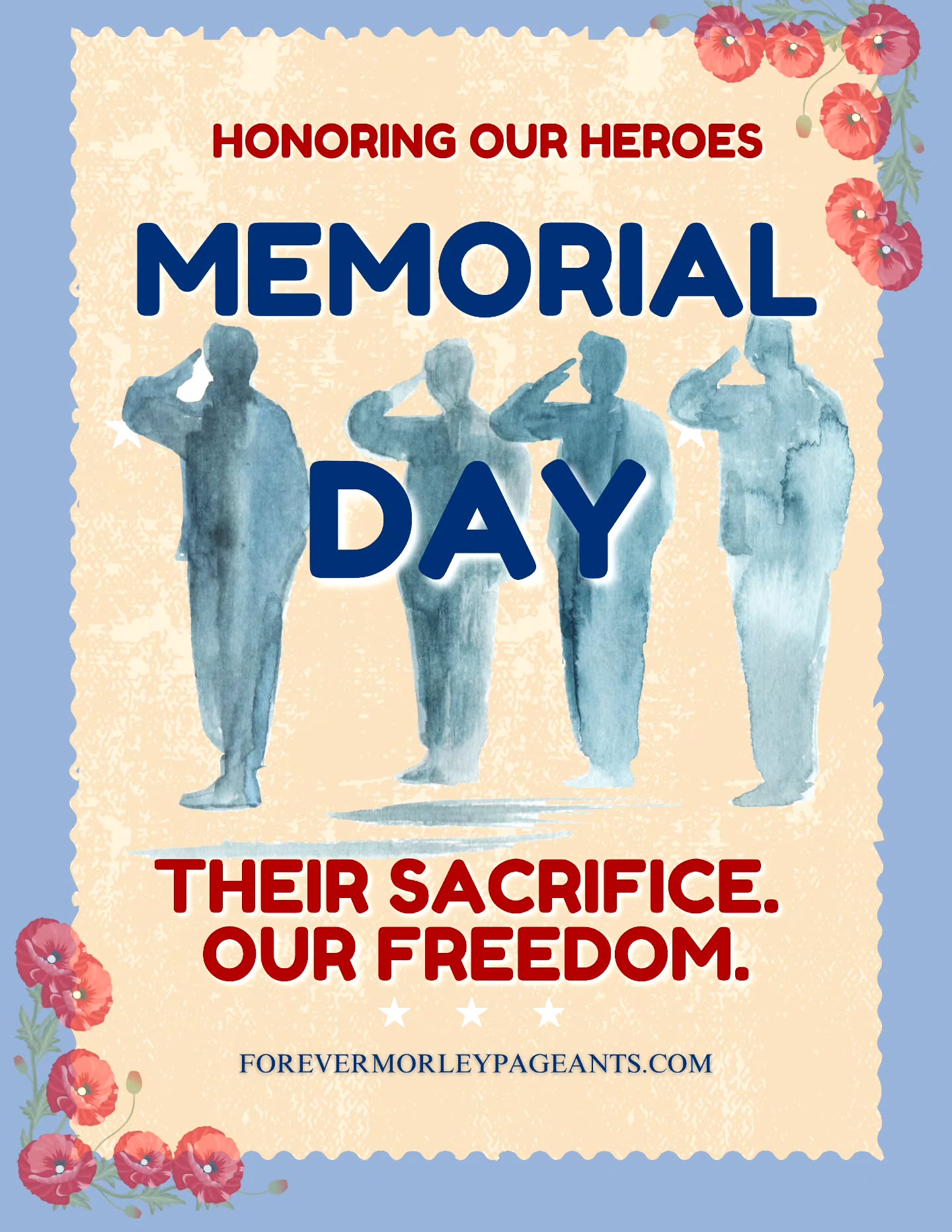 Today, we honor and remember the brave men and women who made the ultimate sacrifice for our freedom. Their courage, service, and selflessness will never be forgotten. โค๏ธ๐ค๐
This Memorial Day, may we pause in gratitude for those who gave everything for our country and keep their families and loved ones in our hearts. ๐บ๐ธ
#MemorialDay #HonorAndRemember #LandOfTheFreeBecauseOfTheBrave #Forevermorley #WeAreFamily