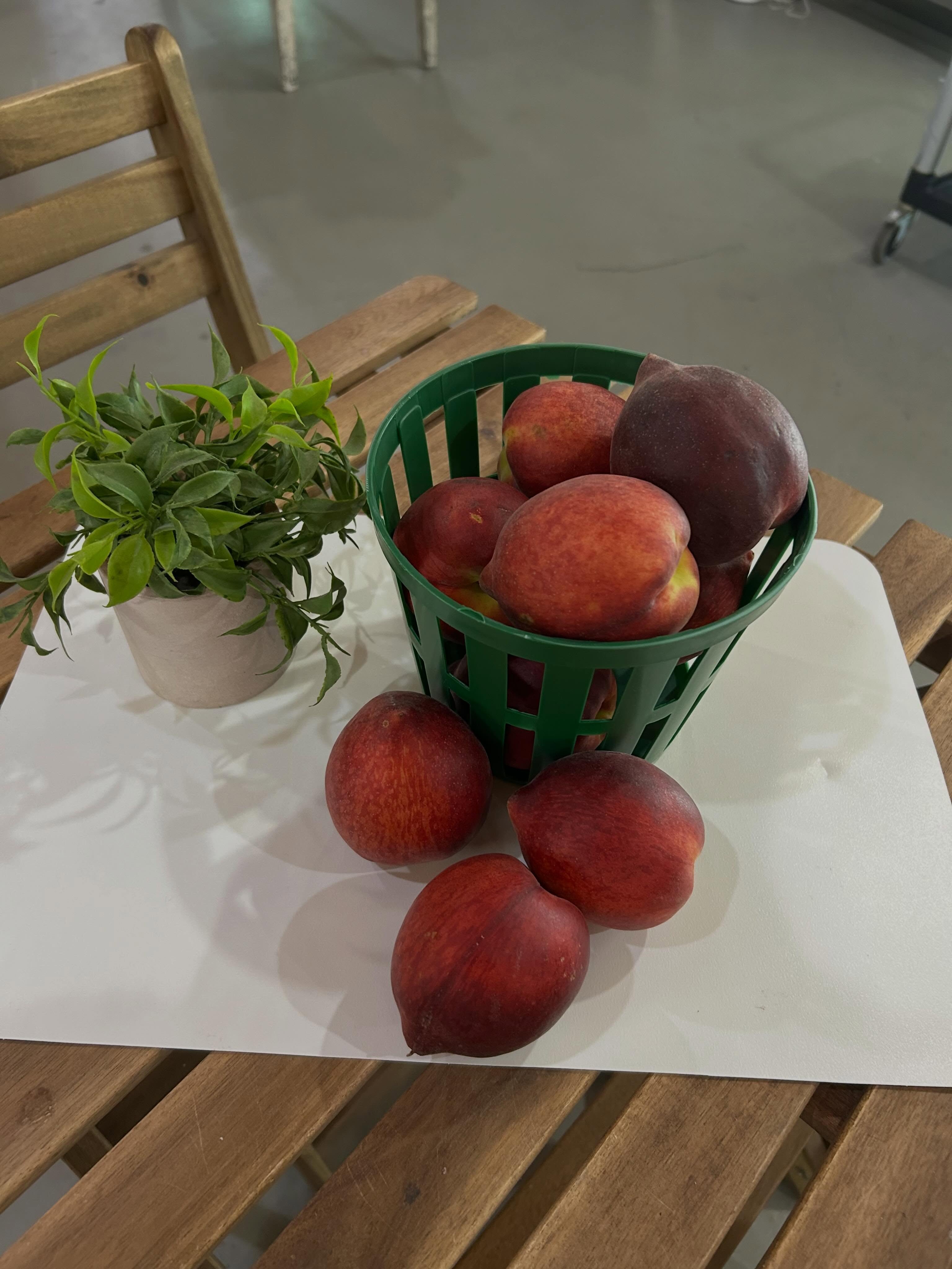 Georgia peaches have arrived! Come grab a sweet bite of summer! 🍑 #schachtgroves #georgiapeach