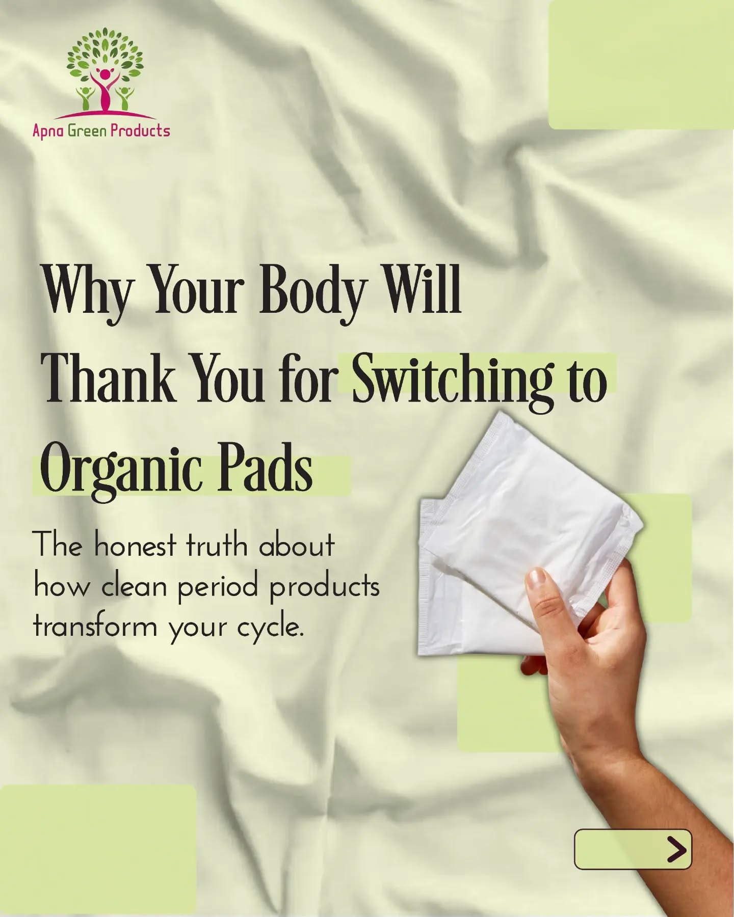 Your standard pad takes 500 years to decompose. Even worse? It traps heat, sweat, and harsh chemicals against your skin, causing rashes and irritation.
If you’ve been treating period discomfort as "normal," it’s not your body. It’s your pad.
Swipe to see why Apna Green organic cotton pads are a total game changer. No plastic traps, no chlorine bleaches, no mystery fragrances. Just pure, breathable comfort. 🌿✨
Your body deserves better than plastic.
Ready to upgrade your cycle? 👇
Comment “SWITCH” below and we’ll DM you the link, or click the link ( www.apnagreen.com) our bio to order your Apna Green box today! 📦
#ApnaGreen #OrganicPads #PeriodWellness #MenstrualHealth #SustainableLiving