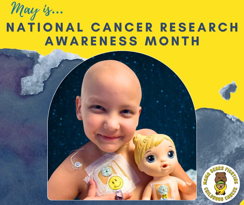 May is National Cancer Research Awareness Month. 🎗️
Because of research, children are surviving cancers where there was once no hope. Because of research, families get more time, more options, and more moments they once thought were impossible. Research saves lives.
But there is still so much work to do. Too many children endure harsh treatments and side effects from therapies designed decades ago. Too many families still hear devastating words no parent should ever hear.
At Mama Bears Fighting Childhood Cancer, we are deeply grateful for every researcher, doctor, nurse, donor, advocate, and supporter helping push pediatric cancer treatment forward. Research saves lives. Funding matters. Awareness matters.
And behind every statistic is a child worth fighting for. 💛🎗️