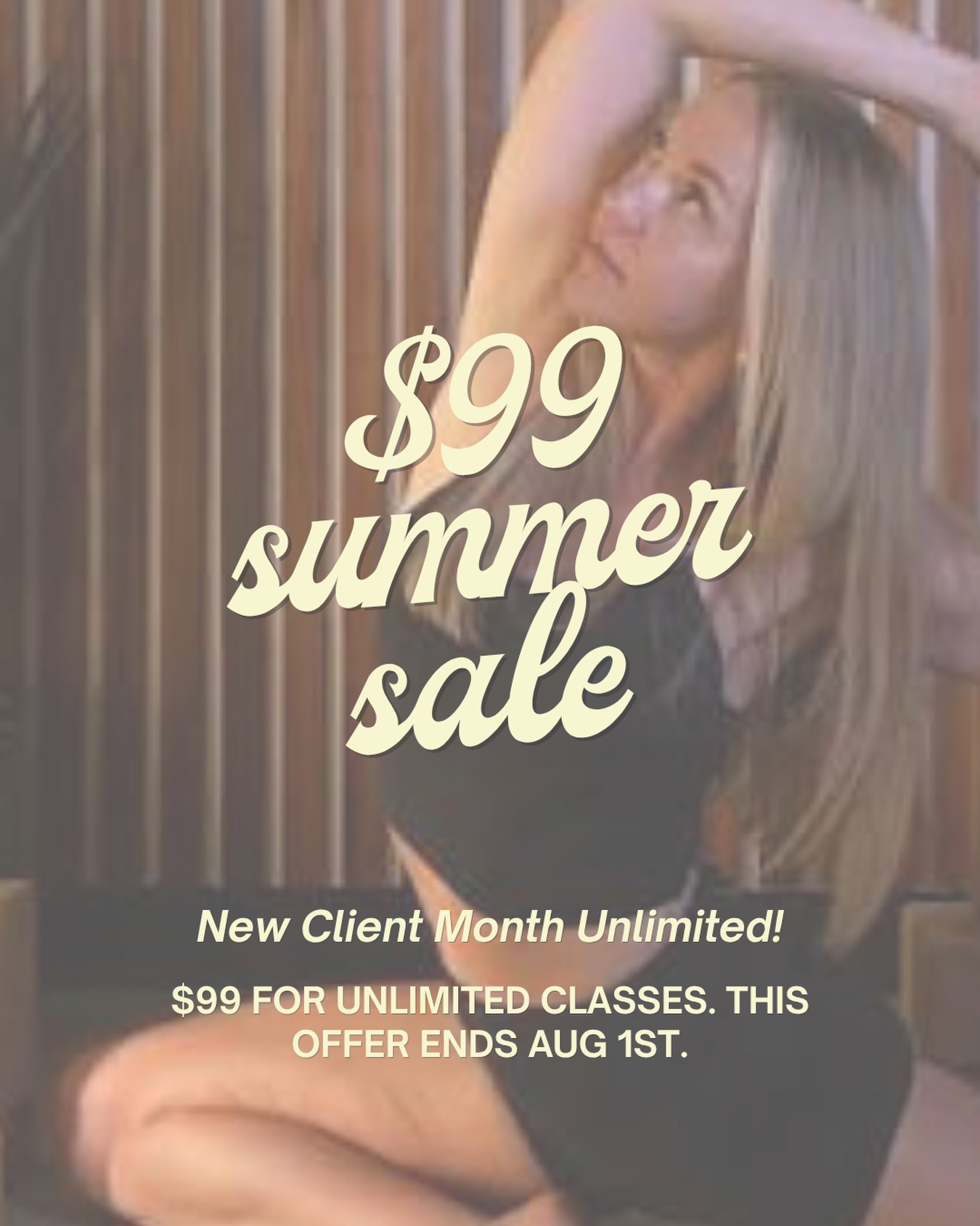 ☀️SUMMER SPECIAL☀️
Never been to Loft? Join us for a month of unlimited classes for $99!
Purchase on our website, Venmo, or at the studio! Things are heating up and we are here for it!
Your 30 days start at the time of purchase. This offer ends 8/01.