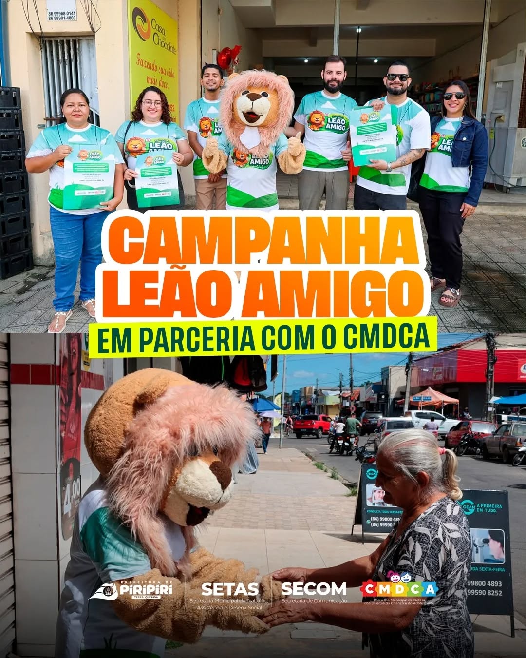 Prefeitura de Piripiri apoia Campanha Leão Amigo em parceria com o CMDCA
A Prefeitura Municipal de Piripiri está apoiando a Campanha Leão Amigo, desenvolvida em parceria com o Conselho Municipal dos Direitos da Criança e do Adolescente (CMDCA). A iniciativa incentiva contribuintes a destinarem parte do Imposto de Renda ao Fundo Municipal dos Direitos da Criança e do Adolescente (FIA).
Os recursos arrecadados permanecem no município e são aplicados em projetos sociais voltados à proteção e ao desenvolvimento de crianças e adolescentes, sem nenhum custo adicional para o contribuinte.
Podem participar da campanha pessoas físicas que realizam a declaração do Imposto de Renda no modelo completo, com destinação de até 3% do imposto devido, além de empresas tributadas pelo Lucro Real, que podem contribuir com até 1%.
O processo é simples: o valor destinado é abatido diretamente do imposto que seria pago à Receita Federal, sem aumento no valor a pagar ou redução na restituição.
O presidente do CMDCA, Felipe Cunha, destacou a relevância da ação. “Esse projeto é voltado para pessoas em situação de vulnerabilidade, especialmente crianças que precisam do nosso apoio. Basta procurar o seu contador e participar dessa importante iniciativa. Muitas crianças neurodivergentes poderão ser beneficiadas com esse suporte financeiro”, afirmou.
Com o apoio da Prefeitura de Piripiri, a Campanha Leão Amigo reforça o compromisso do município com a defesa dos direitos da infância e da adolescência, promovendo mais inclusão social e oportunidades para quem mais precisa.
