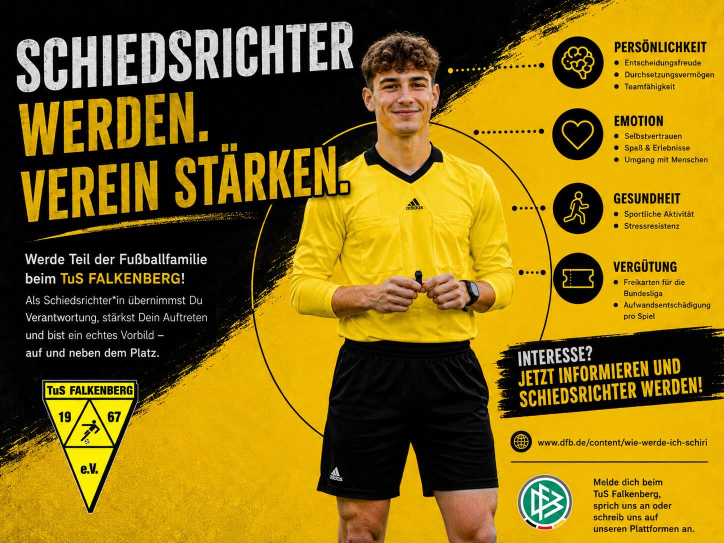 Schiedsrichter werden, Verein stärken! 💛🖤