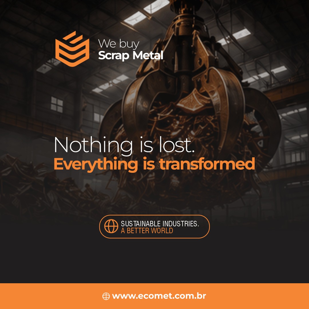 NOTHING IS LOST.
EVERYTHING IS TRANSFORMED
.
Ecomet Metais Sustentáveis is one of the largest non-ferrous metal recycling industries in Brazil.
Established in the southern and southeastern regions of Brazil, Ecomet Metais Sustentáveis combines scale, efficiency, and environmental commitment to deliver real value to the industry.
**Negotiate with us**
WE BUY SCRAP METAL
✅ Red Copper
✅ Mixed Copper
✅ Quartered Copper
✅ Brass Pieces
✅ Metal Radiators
✅ AL/CU Radiators
✅ Bronze
.
Departamento Comercial:
RS 📞 51 99723.9229
SC 📞 51 99120.2621
.
Together we are stronger.
We are Ecomet.
.
👉 HEAD OFFICE: Rua Ítalo Raffo, 255 - Industrial District - Cachoeirinha/RS
Brazil
☎ +55 51 3441.3444
👉 BRANCH: Rua Álvaro Silveira, 313 - Warehouses 1 and 2 - Araquari/SC - Brazil
☎ +55 47 4106.9888
#ecometmetaissustentaveis #metalrecycling