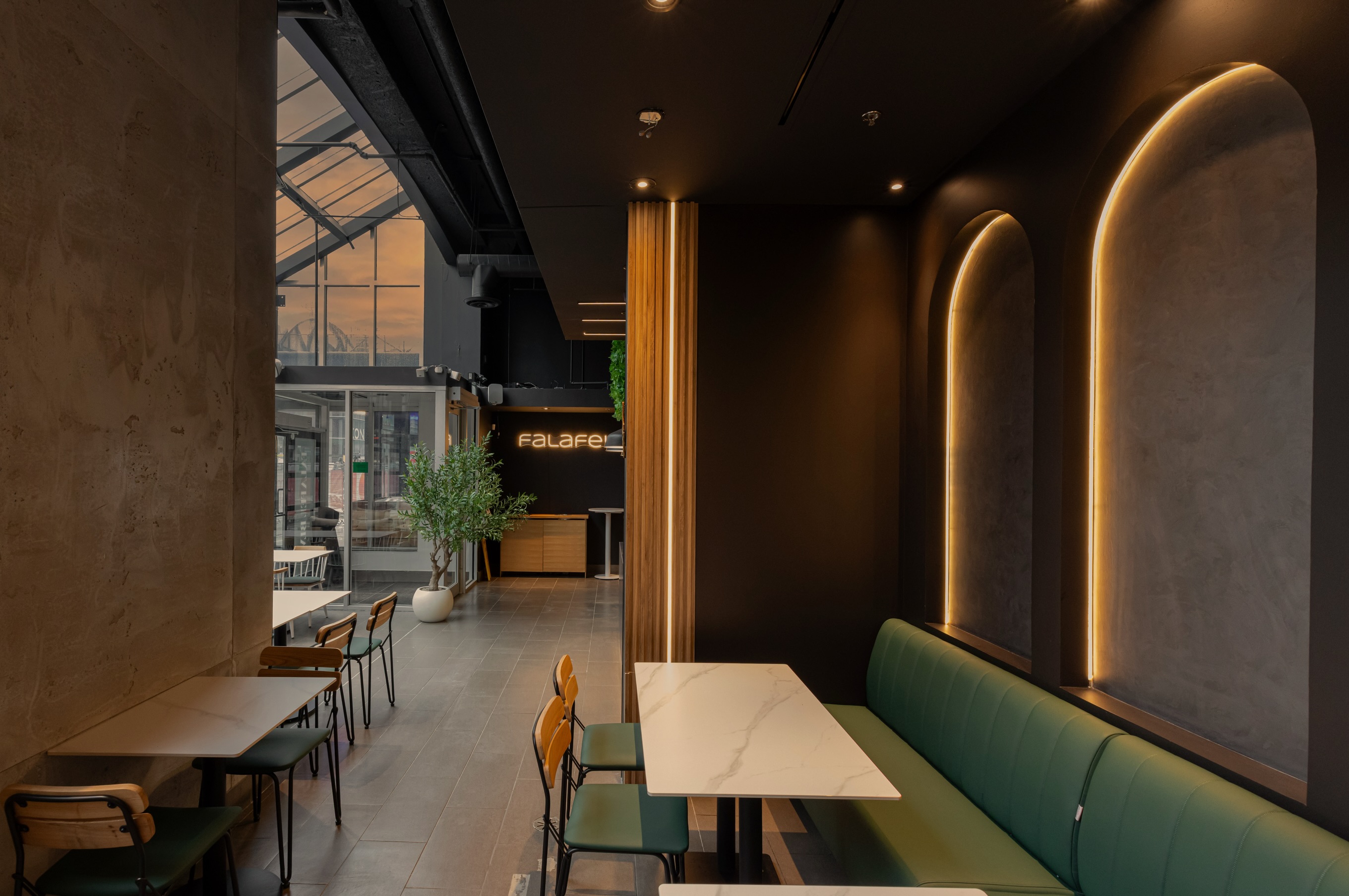 Falafel Blvd ✈️ @falafelblvd
A journey through Mediterranean culture, reimagined in the heart of Montreal.
From handcrafted textures and immersive murals to bold lighting and modern hospitality design, Falafel Blvd was created as more than a restaurant — it’s a complete sensory experience inspired by the streets, flavors, and spirit of the Middle East.
A contemporary culinary destination where architecture, branding, and atmosphere come together under one identity.
📍 Falafel Blvd
1608 Sainte-Catherine St. West
Montreal, Quebec H3H 2S7
Designed with vision by the Jabali Brothers.
Where culture meets contemporary design.
Vidéographie: @auravisionproduction
🏛️ Concept & Design by @idcadesign_jabalibrothers_
🌍 Hospitality, restaurant & luxury commercial concepts
🌐 www.idca.design
#FalafelBlvd #IDCADesign #JabaliBrothers #RestaurantDesign #HospitalityDesign InteriorDesign MontrealDesign RestaurantInterior CommercialDesign MediterraneanDesign LuxuryInteriors CanadaDesign LebanonDesign RestaurantConcept ModernHospitality InteriorArchitecture RetailDesign MontrealRestaurant DesignInspiration HospitalityInteriors