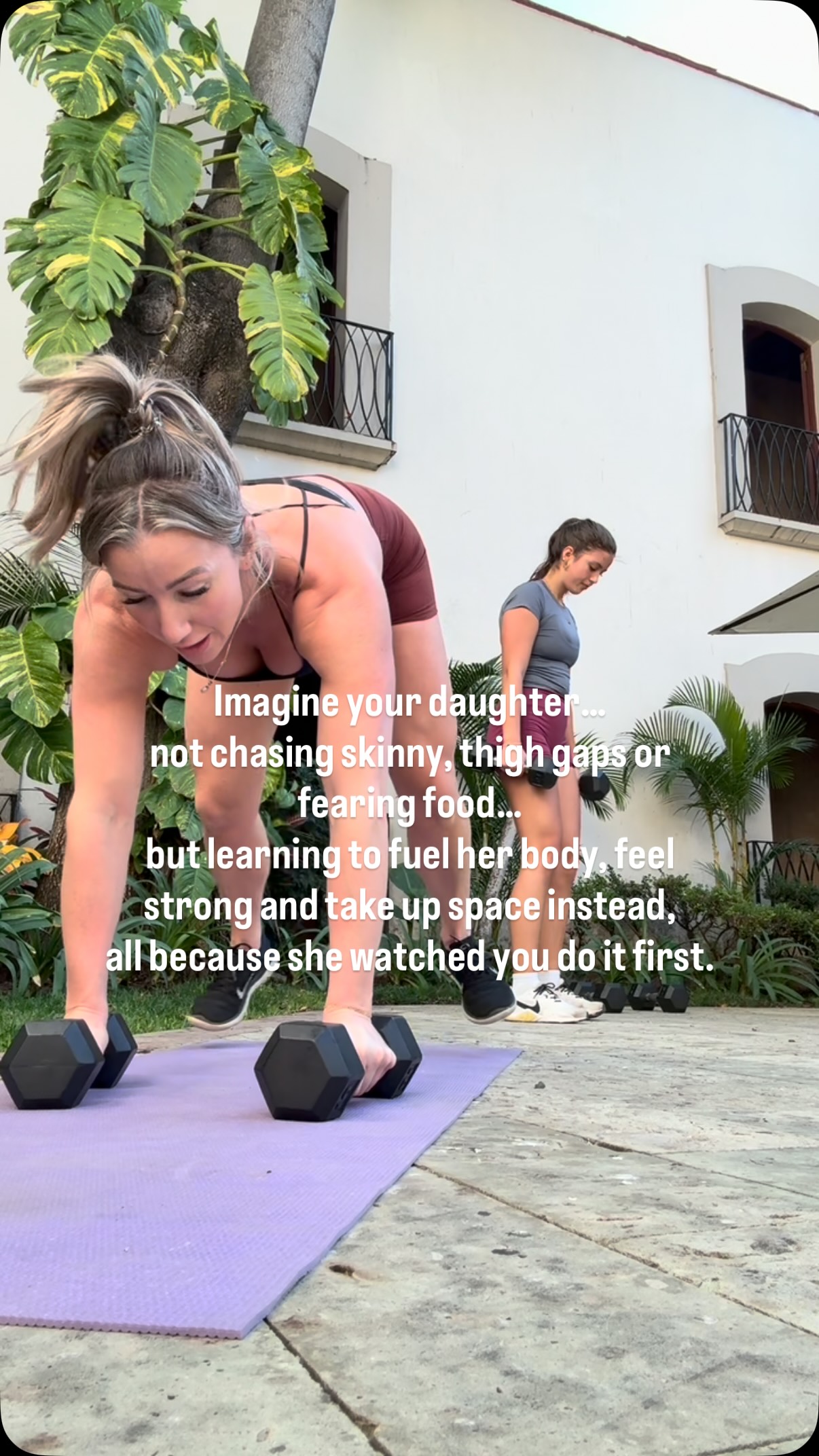 That hit me HARD. 🤍
Because our children are always watching.
They are listening to the way we speak about ourselves.
They notice how we treat our bodies.
They watch how we move, nourish ourselves, handle setbacks, and chase goals.
They are learning what confidence looks like through US.
Are we teaching them that worth is tied to a number on the scale?
Or are we teaching them that strength, health, energy, confidence, and self-respect matter more?
Move your body because you love it — not because you hate it.
Fuel yourself properly.
Speak kindly about yourself.
Set goals and show them what consistency looks like.
Show them what it means to keep promises to yourself.
Because you are raising the next generation.
Hold yourself to a higher standard.
Hold yourself to a higher accountability.
Not for perfection… but because little eyes are watching how to become who they will one day be. ✨