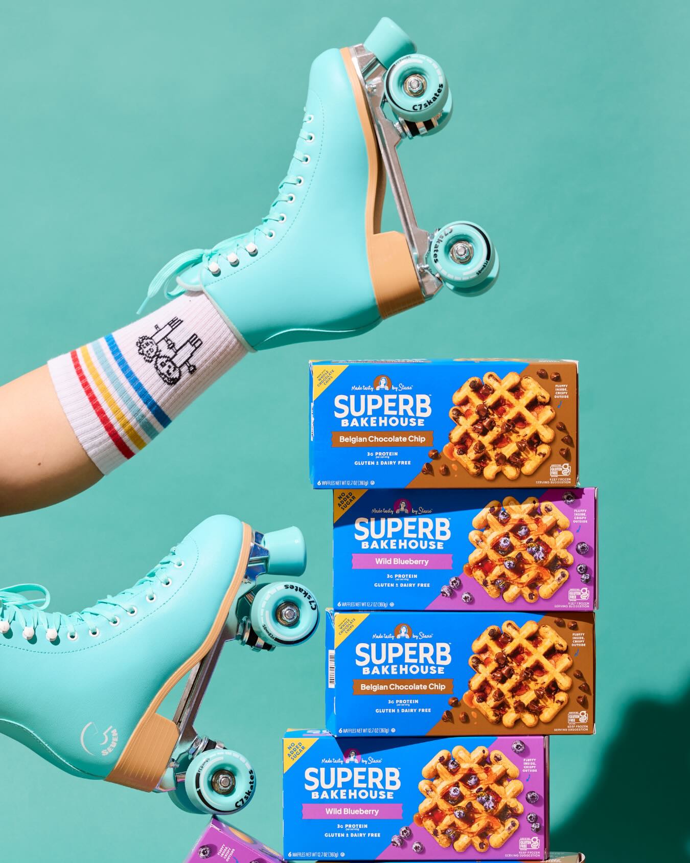 Better-for-you waffles made for just about everyone. That’s just how we roll 🛼🧇✨