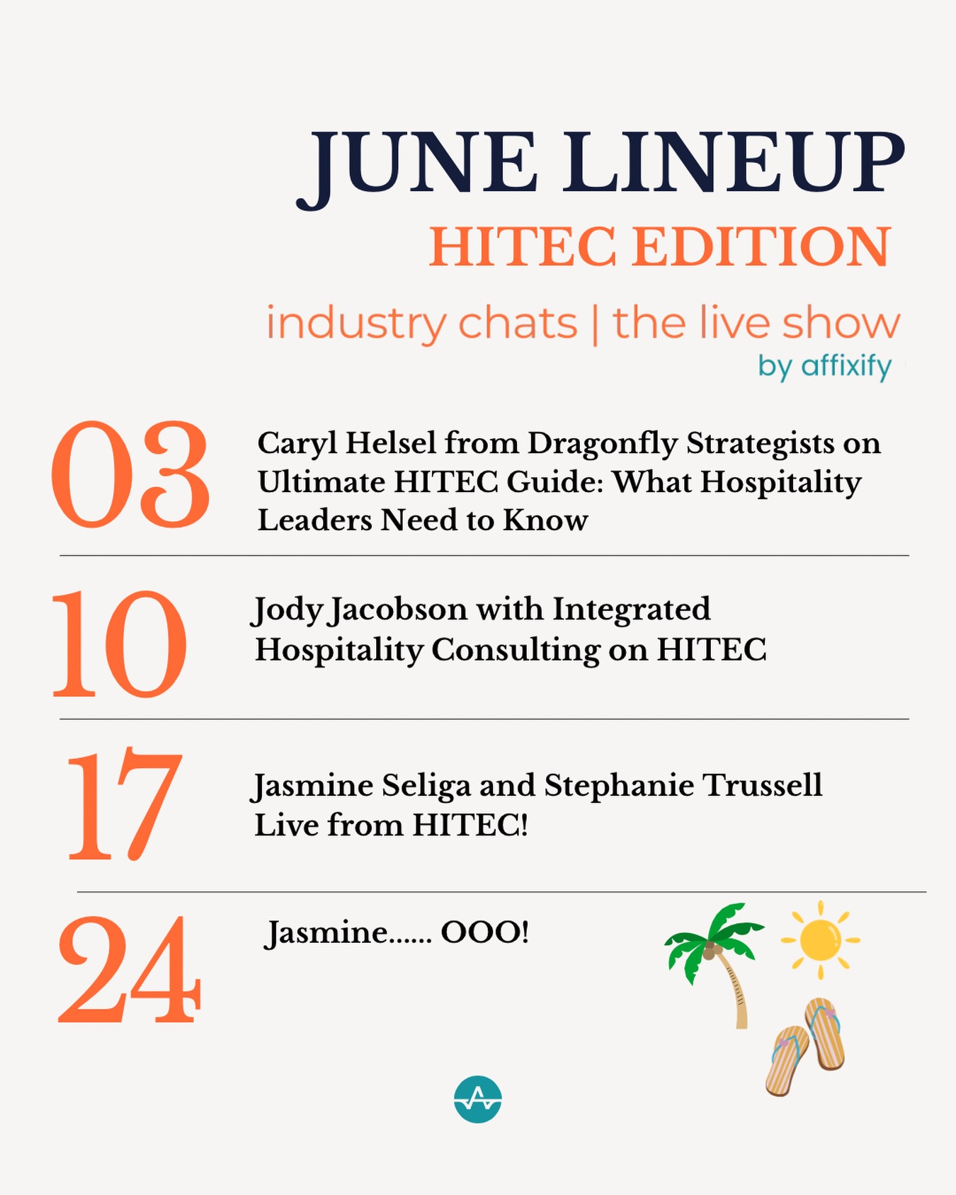 June is all about HITEC... and Jasmine taking a much needed vacation!
Join us all month long as we talk trends, tech, strategy, and the future of hospitality.