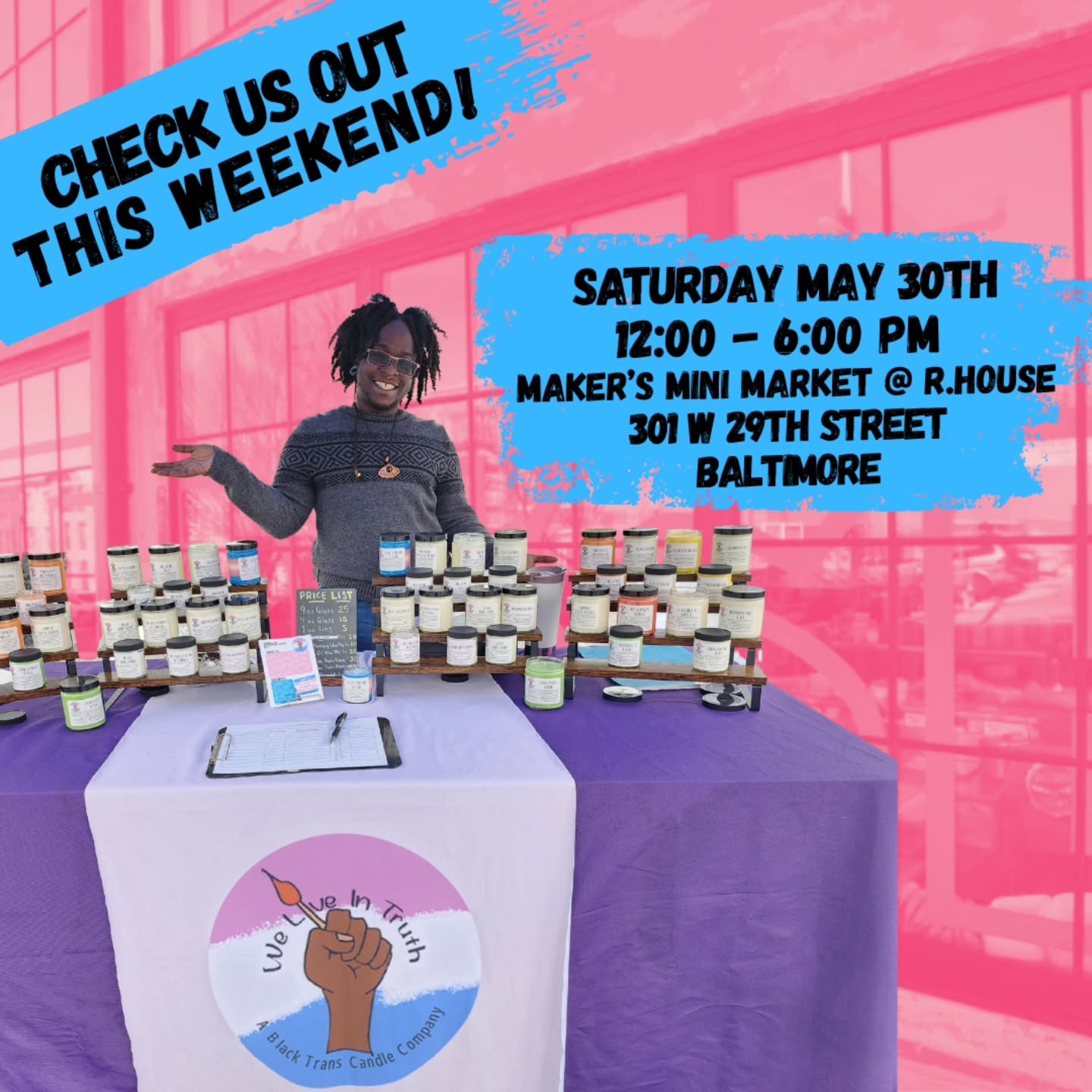 Come visit us this Saturday 05/30 at Makers Mini market at @rhousebaltimore
We are excited and we hope to see you there!