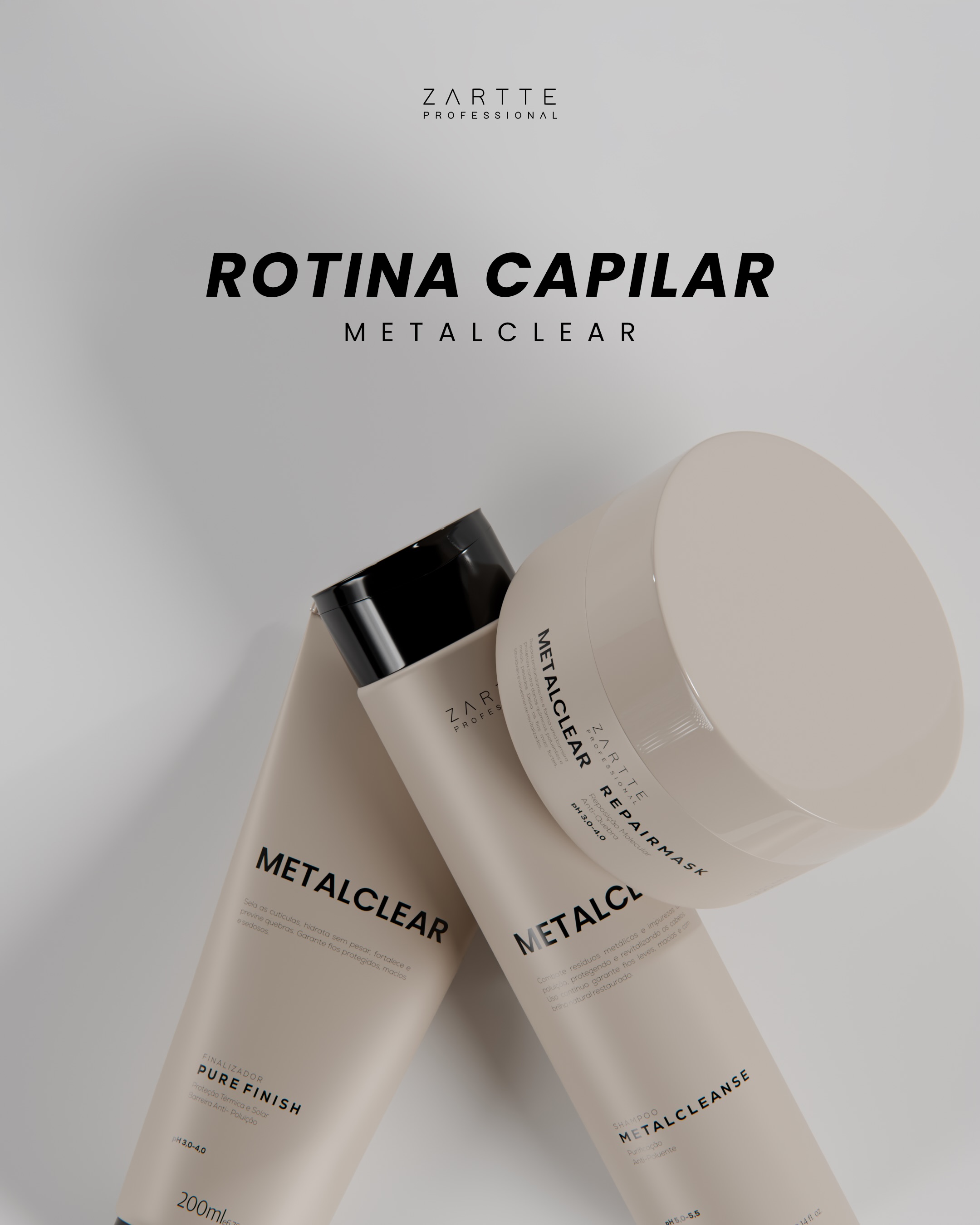 Manter o resultado também faz parte do tratamento.
A rotina com MetalClear Home Care ajuda a proteger o fio no dia a dia e prolongar os benefícios do tratamento profissional.