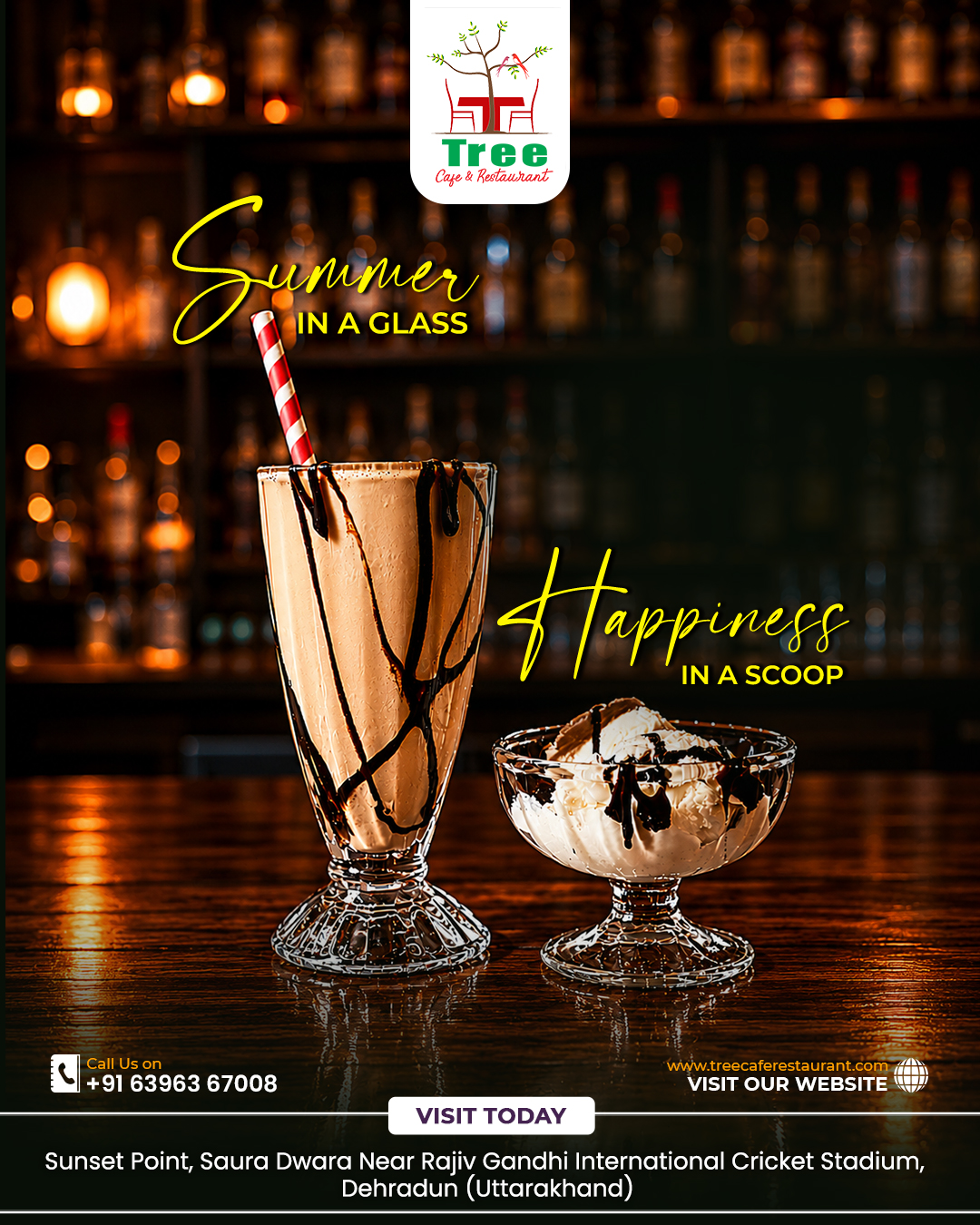 Sip into summer vibes at Tree Cafe & Restaurant 🍹✨
From creamy shakes to delightful scoops, every bite is pure happiness! Come chill, relax, and treat yourself today. 🌴🍨
#TreeCafe #SummerInAGlass #HappinessInAScoop #CafeVibes #DessertLover #milkshaketime