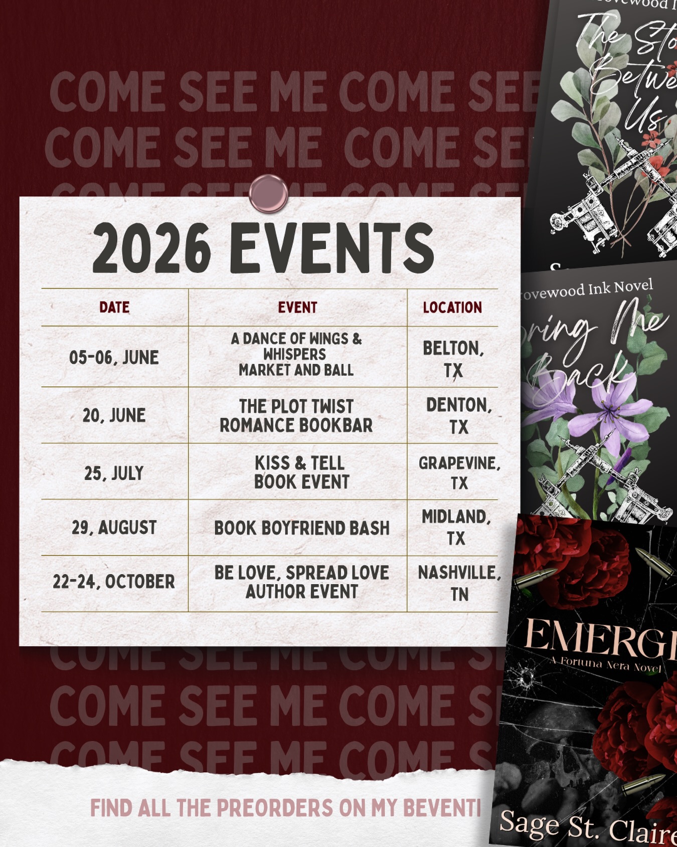 Will I be seeing you at any events this year?? There may be a few last minute openings available at the Wings and Whispers Market and it never hurts to fill out an interest form for any others just in case!! Reach out to the event coordinators for more info!
Make sure you get those preorders in to secure that exclusive swag! Link is always in my bio & Linktree 🖤