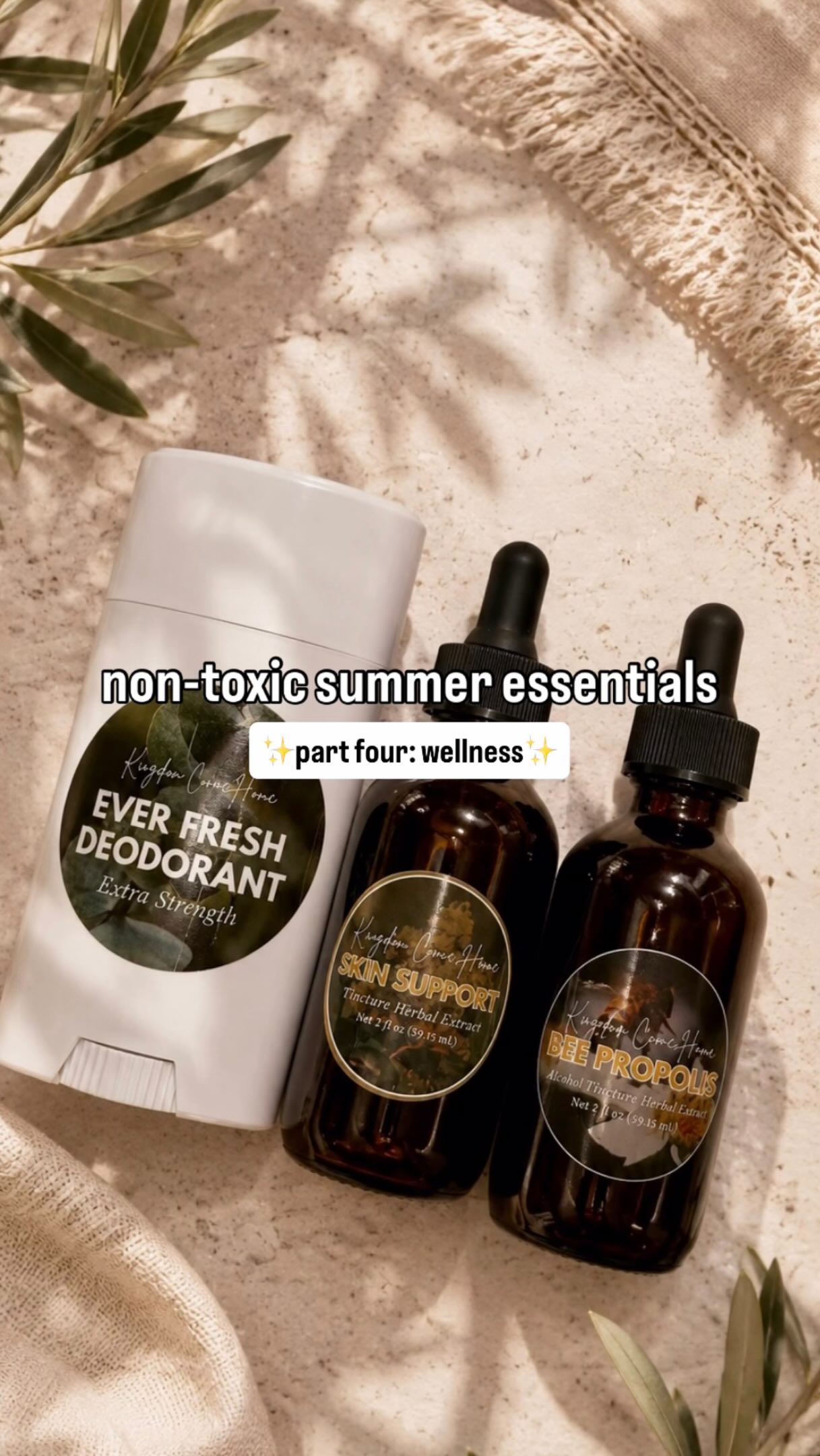 PART 4: SUMMER WELLNESS MUST HAVES 🌻💛
Summer wellness is about WAY more than just avoiding getting sick.
Heat, sweat, hormones, travel, junk food, late nights, sugar, chlorine, stress, and being outside more can leave your skin breaking out, your body depleted, and your immune system struggling…😅
These are our top wellness picks for staying balanced, energized, clear, and feeling GOOD all summer long!
🌿 Skin Support Tincture
🌿 Bee Propolis Tincture
🌿 Ever Fresh Extra Strength Deodorant
STACKED SAVINGS! ⤵️
✅ $10 off $50 — Code: TEN
✅ $20 off $100 — Code: TWENTY
✅ $30 off $150 — Code: THIRTY
✅ $50 off $200 — Code: FIFTY
📅 Ends May 27!
🔗Comment “WELLNESS” and we’ll send you the links
—
#holisticwellness #nontoxicliving #herbalwellness #herbaltincture #cleanliving