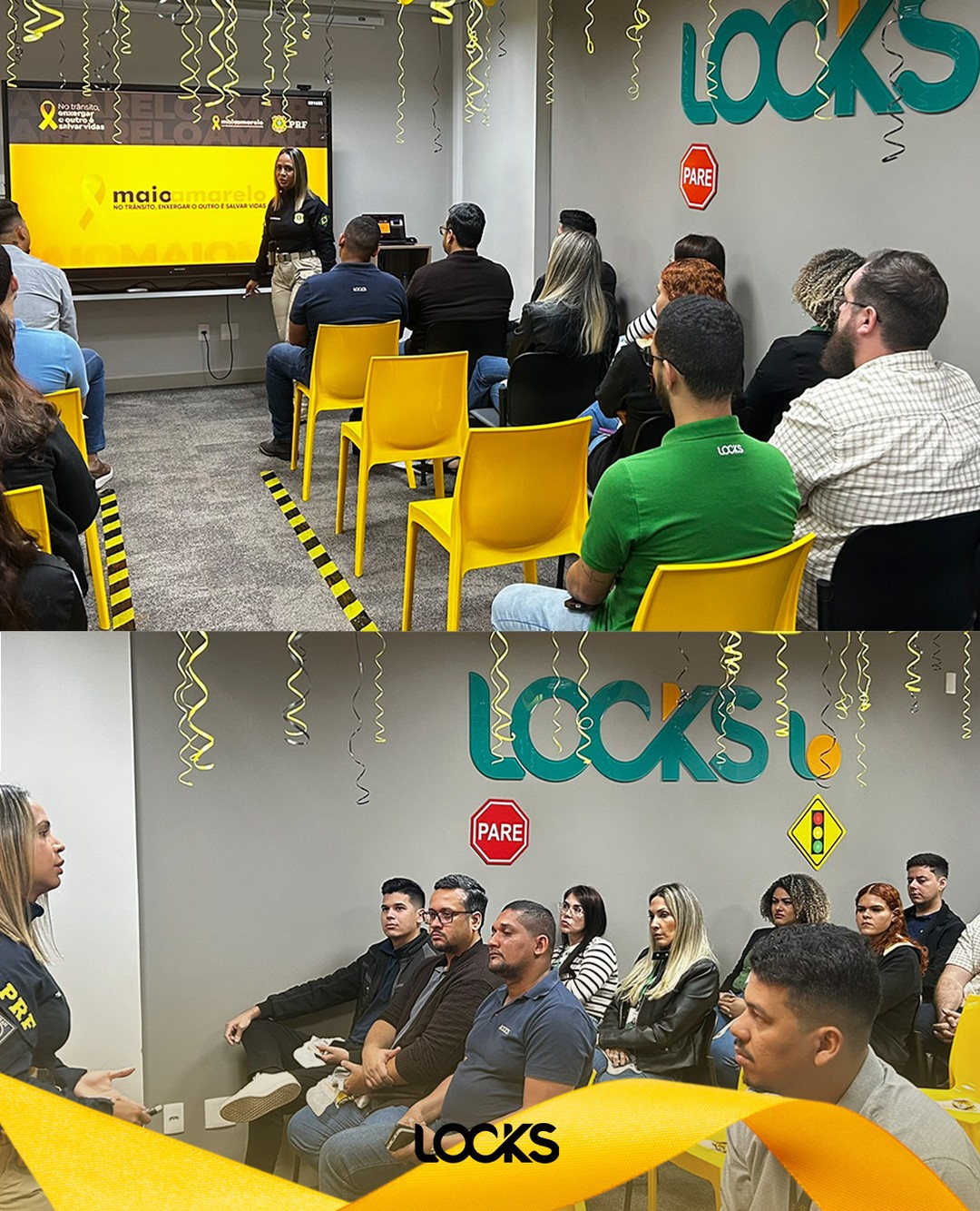 A campanha Maio Amarelo chegou com força total em mais um ano na Locks.
Na Matriz, as ações começaram com palestras realizadas pela SEMOB e PRF, reforçando a importância da atenção, do cuidado e da responsabilidade no trânsito.
Mais do que uma campanha, o Maio Amarelo é um convite para refletir sobre atitudes que protegem vidas todos os dias, dentro e fora da empresa.
#MaioAmarelo #Locks #SegurançaNoTrânsito #Responsabilidade #CuidadoComAsPessoas