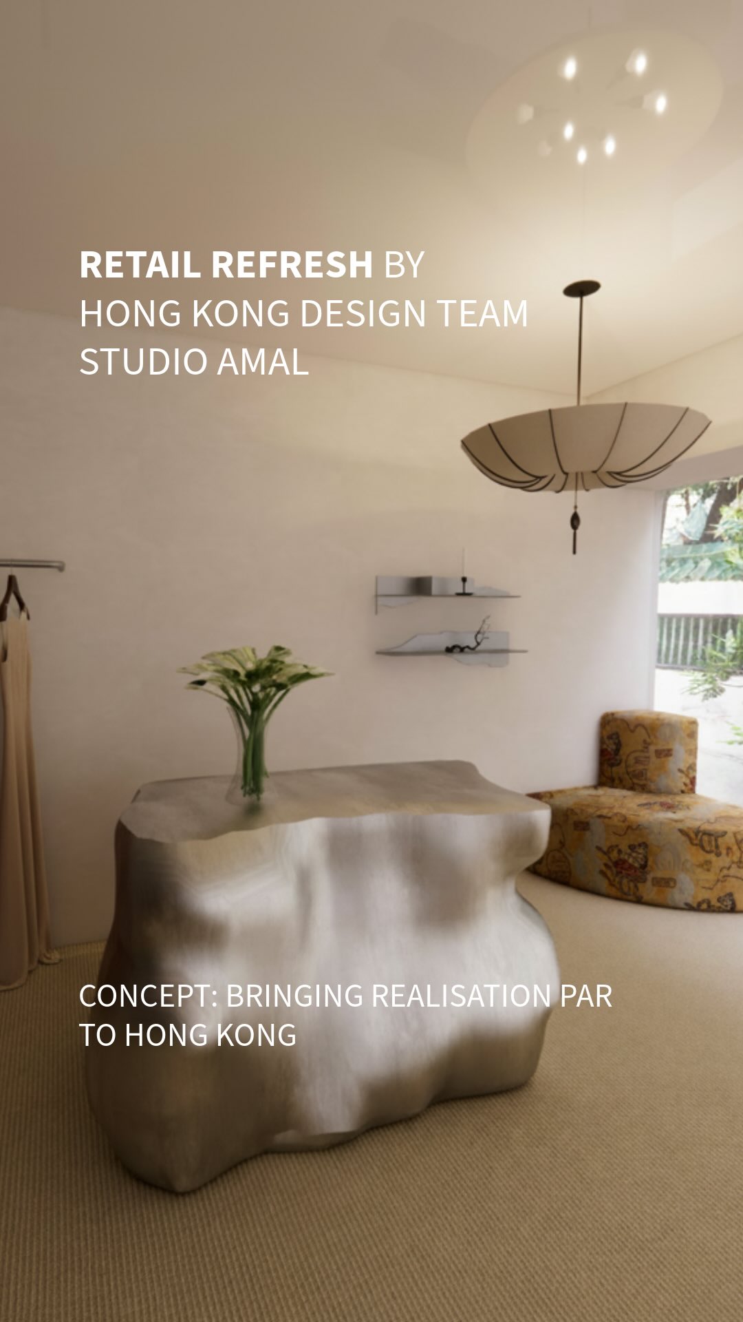 This retail concept for @realisationpar — set inside a former gallery in Hong Kong — is our take on retail design and how brands can genuinely connect to the city. Antique finds from local shops. Custom fabric details. A space that invites you to stay, not just shop.
The power of design truly influences the experience a user has — and we believe thoughtful, meaningful spaces can give any place a refresh in a city we love.
#studioamal #interiordesignhk #shoppinghk #realisationpar #hongkongdesign