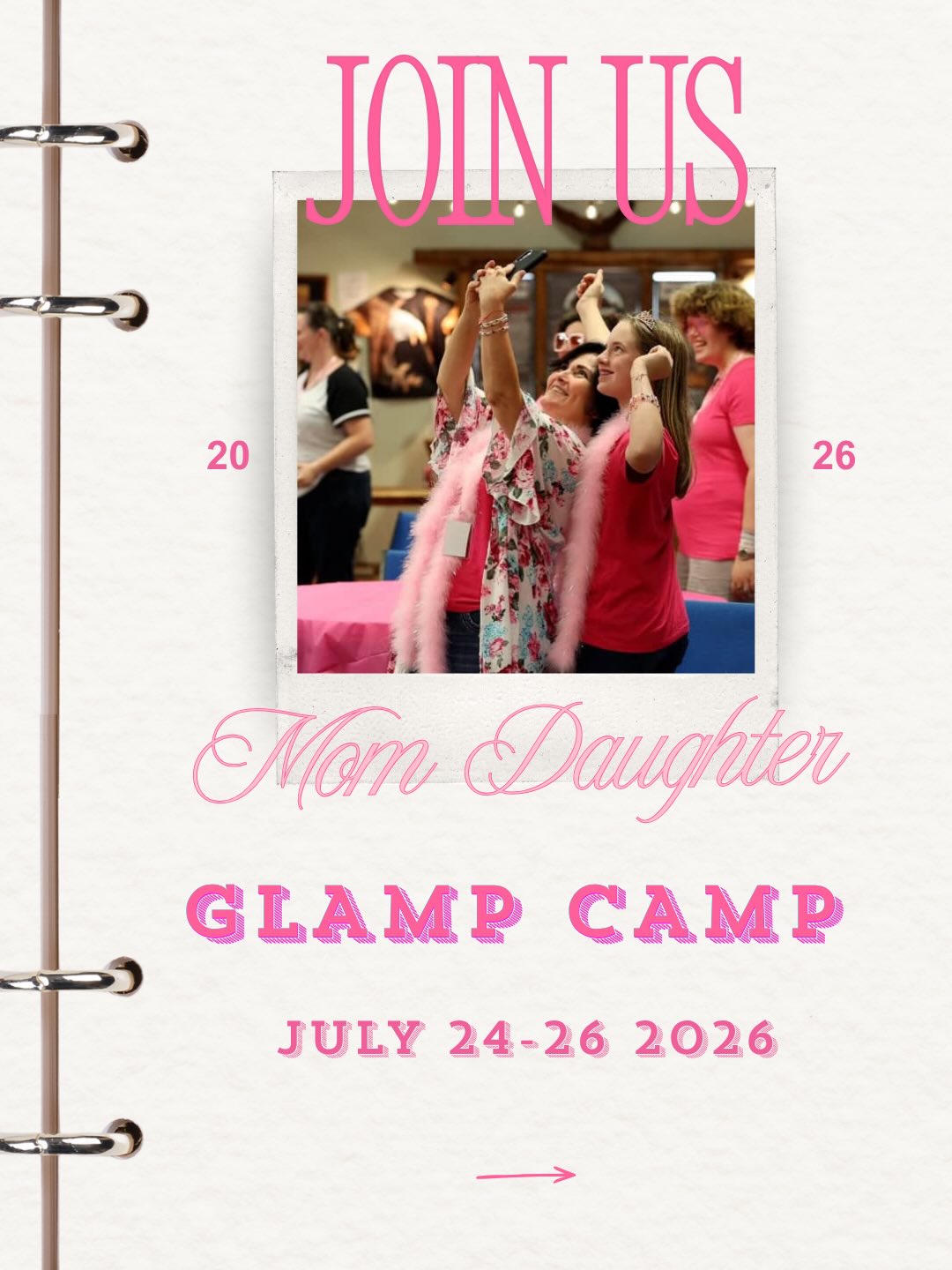 Moms & daughters: your weekend away is calling! Cozy cabins, faith, fun & memories that last forever.
Spots are filling fast!
Click the link in bio to register! โจ
