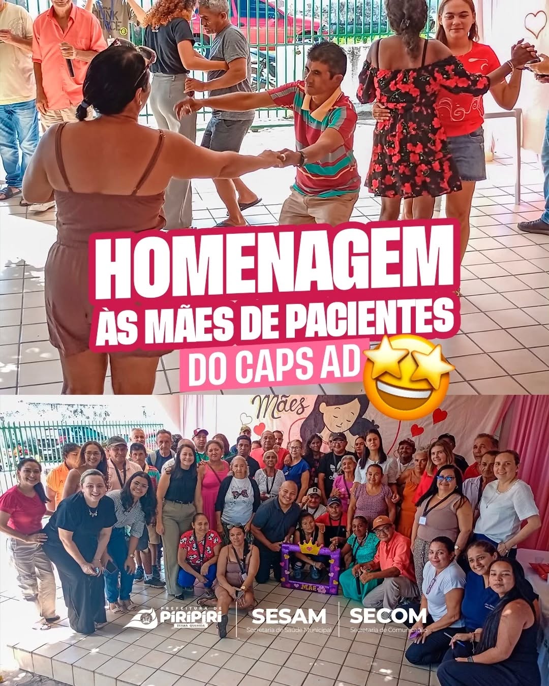 Prefeitura de Piripiri realiza homenagem às mães de pacientes do CAPS AD
A Prefeitura Municipal de Piripiri, por meio da Secretaria Municipal de Saúde (SESAM), promoveu nesta quarta-feira (27) um momento especial em homenagem às mães de usuários atendidos pelo CAPS AD. A programação contou com brincadeiras, sorteios, dinâmicas e um lanche coletivo, proporcionando um ambiente de acolhimento, cuidado e integração entre pacientes, familiares e equipe multiprofissional.
De acordo com a coordenadora do CAPS AD, Elizane Freitas, a iniciativa buscou valorizar não apenas as mães atendidas pela unidade, mas também os familiares que acompanham diariamente o processo de recuperação e fortalecimento emocional dos usuários.
“Nosso objetivo é cuidar das pessoas de forma integral. Por isso, homenageamos tanto as mães que estão em acompanhamento quanto os familiares dos usuários. Foi um momento marcado pelo carinho, pela descontração e pelo amor”, destacou.
Para os participantes, a ação representou reconhecimento e acolhimento. “Foi um dia muito especial. Só tenho a agradecer por esse momento”, afirmou Maria da Conceição, irmã de um dos usuários atendidos pela unidade.
A paciente Romana Rodrigues também compartilhou sua experiência e emocionou os presentes ao falar sobre sua trajetória de superação. “Me sinto bem aqui. Graças a Deus, meus vícios ficaram para trás. Não bebo há cinco meses e hoje está sendo um dia muito feliz para mim. Sou grata a todos por isso”, concluiu.