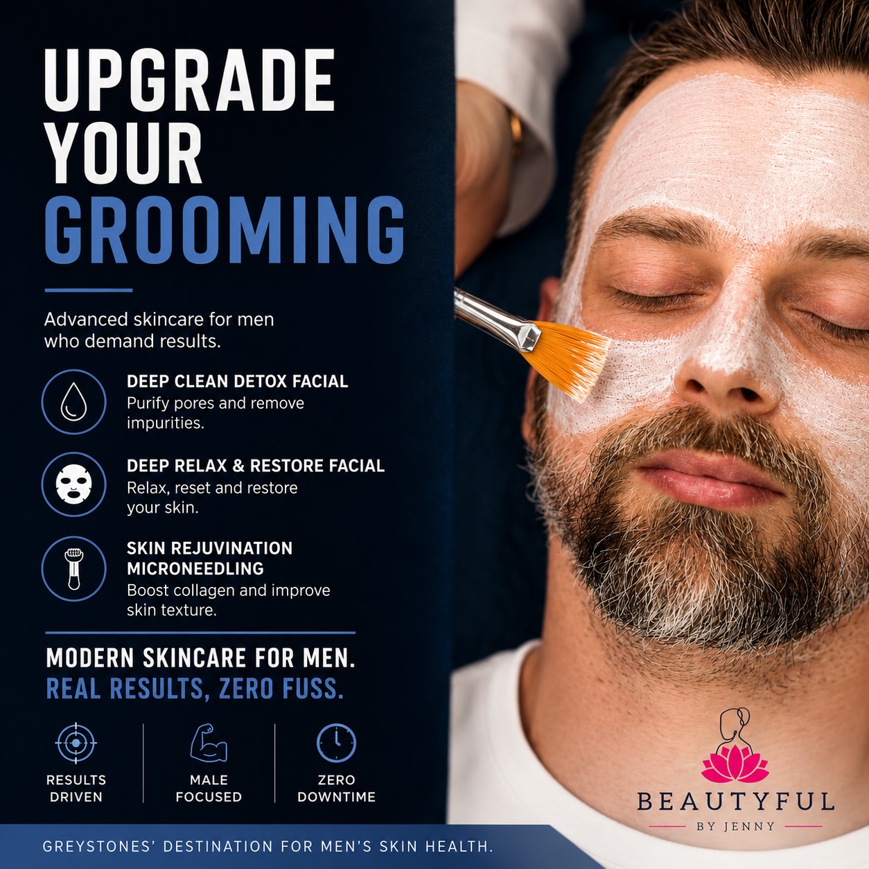 🚨 MEN OF GREYSTONES - YOUR SKIN CALLED… 👀
Skincare isn’t just for the ladies anymore. Whether you’re dealing with tired skin, breakouts, dryness, ingrown hairs, stress, or just want to look fresher without the fuss, I’ve got you covered.
💥 Deep Clean Detox Facial
😌 Relax & Restore Facial
🔥 Skin Rejuvenation Microneedling
No fluff. No complicated routines. Just healthier skin, confidence, and real results.
Because lads… if you service the car, maybe it’s time to service the face 😏
📍 Greystones
📅 Appointments available now at Beatyful by Jenny
Tag the man in your life (or your mate 👀) who desperately needs this and tell him it’s time to upgrade the grooming game ⬇️
#MensSkincare #MensFacial #Greystones #MensGrooming #SkinHealth GreystonesBusiness MensSelfCare BeatyfulByJenny