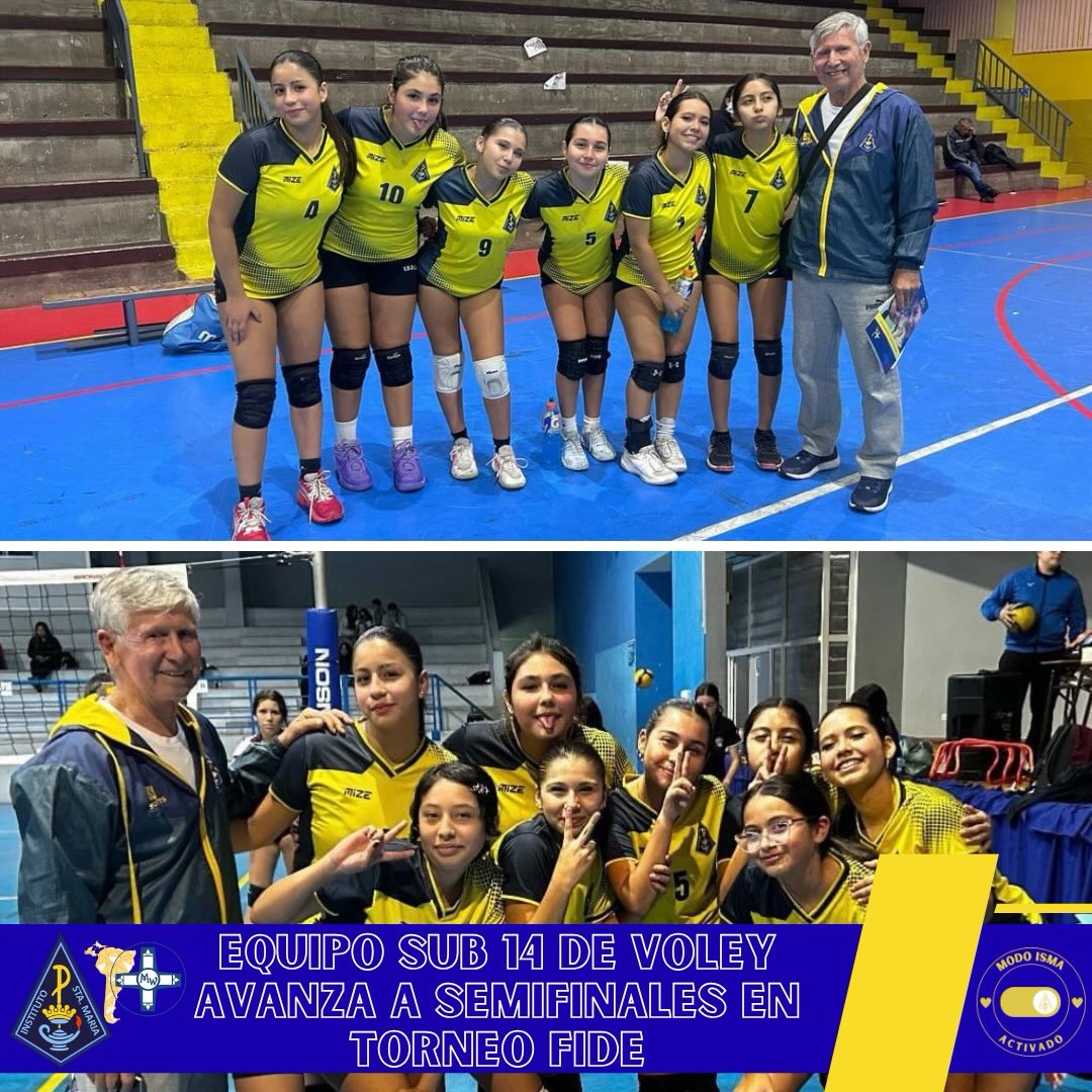 ¡A semifinales! 🏐✨
Felicitamos con mucha alegría a nuestro equipo Sub 14 de vóley por su gran participación en el torneo FIDE, logrando avanzar a semifinales tras importantes triunfos frente a los colegios Baptist, Santa Emilia y AIS.
Cada encuentro ha demostrado su esfuerzo, compromiso, perseverancia y gran trabajo en equipo, representando a nuestra comunidad educativa con entusiasmo, respeto y pasión por el deporte.
Nos sentimos muy orgullosos de cada una de nuestras estudiantes y del camino que han construido con dedicación y compañerismo. ¡Ahora a seguir soñando y dejando todo en la cancha! 💪💙💛
#ModoISMA