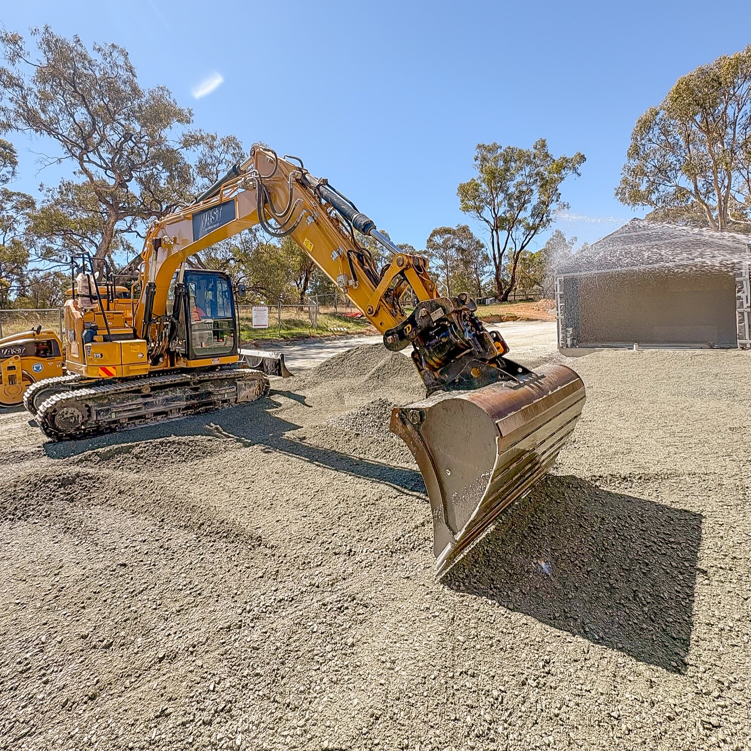 Been a busy few weeks charging toward the finish line at our Watson projects. Base prep and Asphalt going in, plenty of kerb and concrete being laid and got a good start on laying the @geohex_ ring road we’re doing 🙌🏽