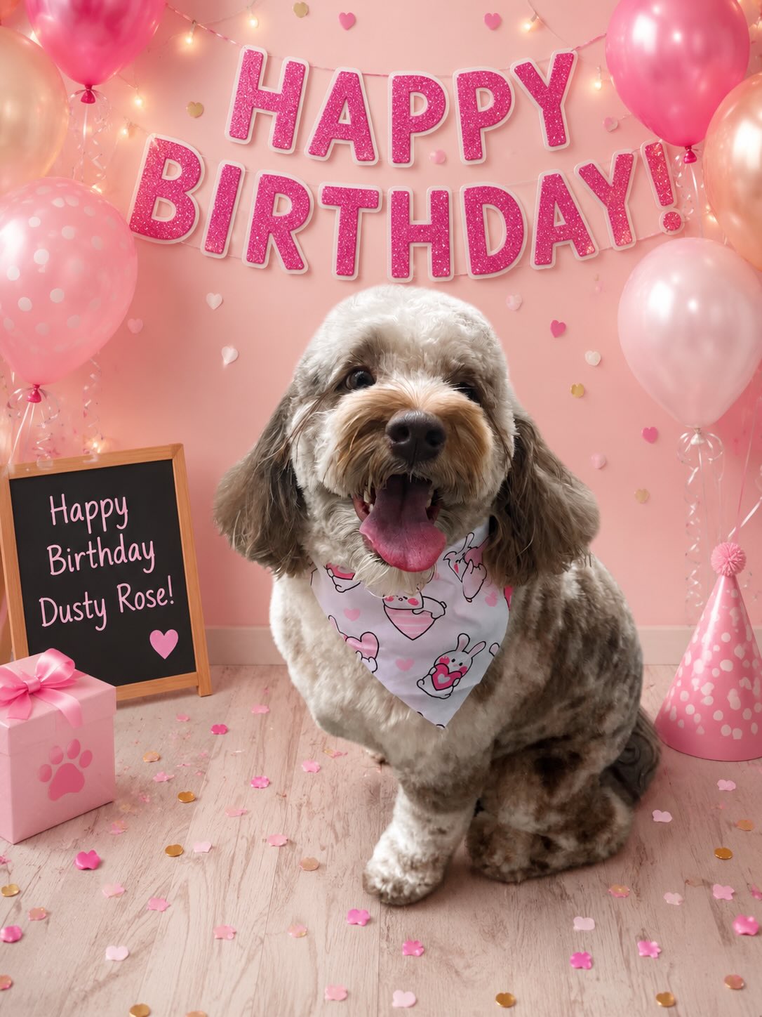 Happy birthday dusty we love you pretty girl 🌸🐾❣️