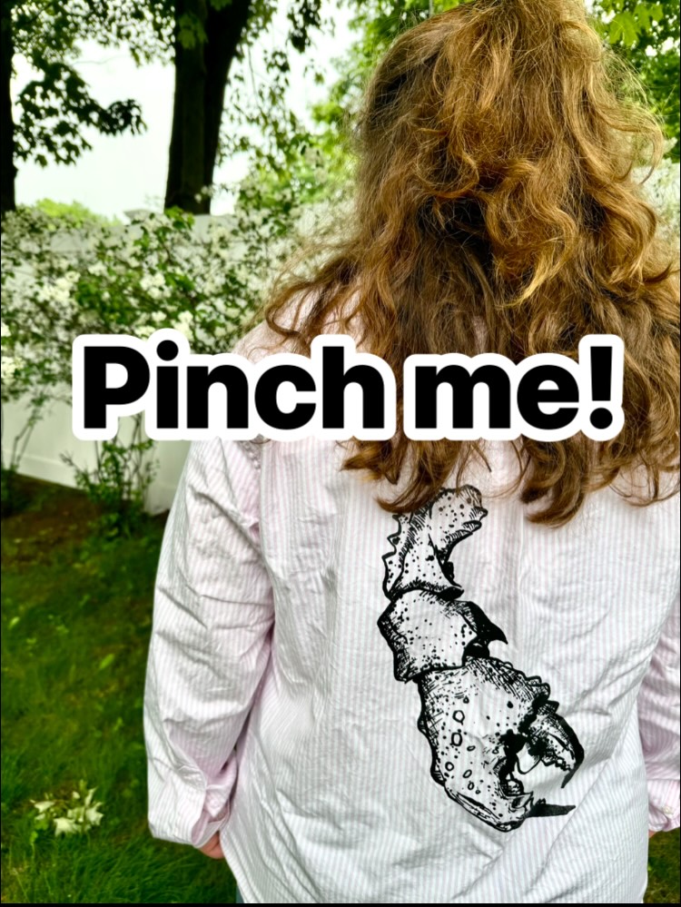 New Theme for our In-House @pop_gallery exclusive Upcycled shirts! 🦞CLAW ONE ON! we’ve even got hoodies & shorts with our Lobster Claw- screen printed, one of a kind 01930 funky frocks for everyone ♦️🔻🦞⚓️🔺🟥♥️ c’mon in a try one on? Thanks Caroline for showing yours off #popgallerygloucester #oneofakind #rocklobster #shoppopgallerygloucester #downtowngloucester