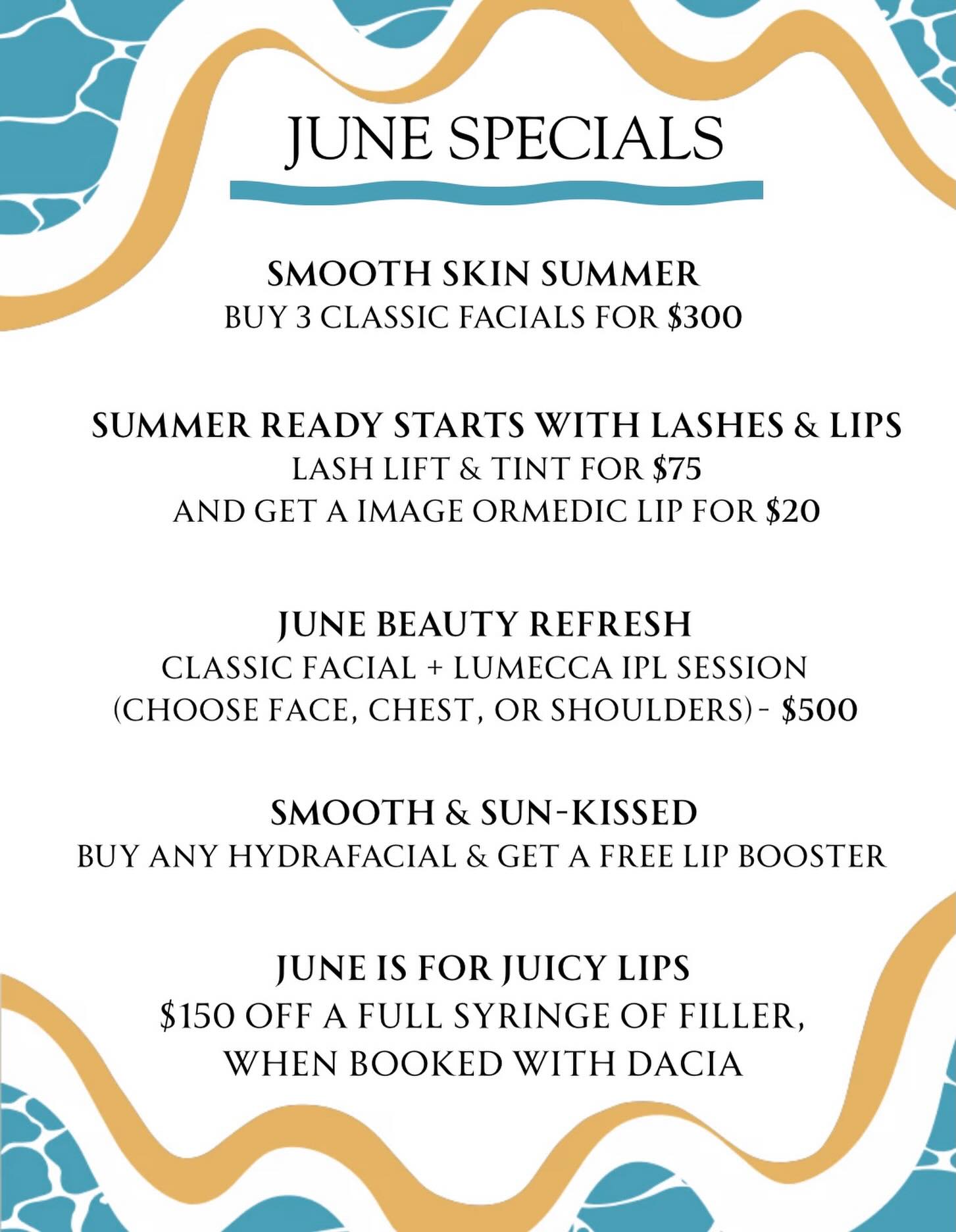 Glowing days ahead! Discover our June specials ☀️
Book online or call us today to start your journey to feeling beautiful all season long!✨
#medspa #pureaesthetics #myrtlebeach #specials