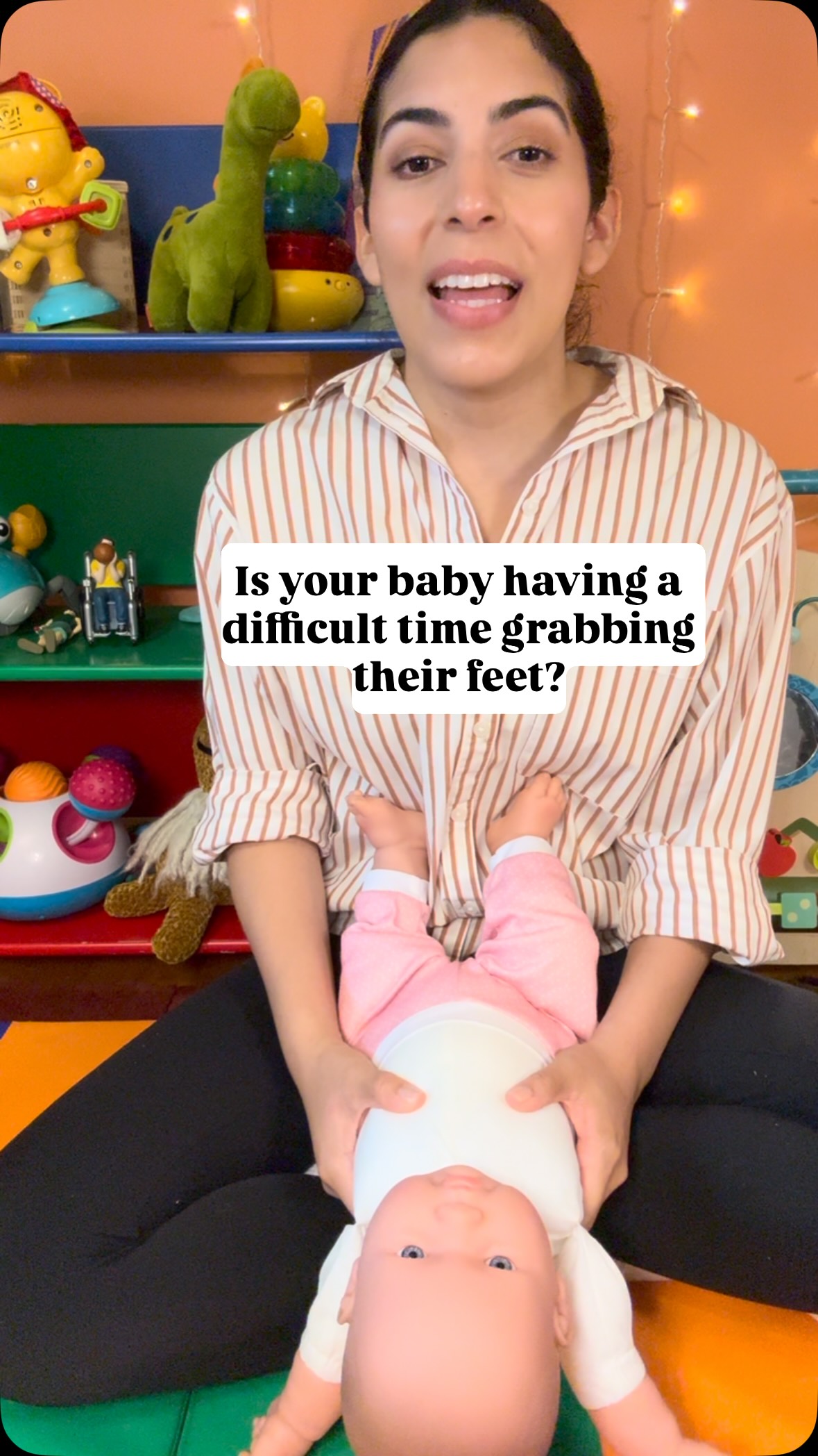 It is common for babies to need a little boost to find those toes 🤍☺️
If they can’t quite reach, try placing a small rolled-up towel or a firm pillow under their hips. This slight elevation shifts their center of gravity, making it easier for them to grab their feet and start building that essential core strength and hip flexibility.
✨ Stop the spiral and start the plan. DM “MILESTONES” for my FREE Motor Milestone Roadmap Guide!
#baby #milestones #newmom #physical therapy