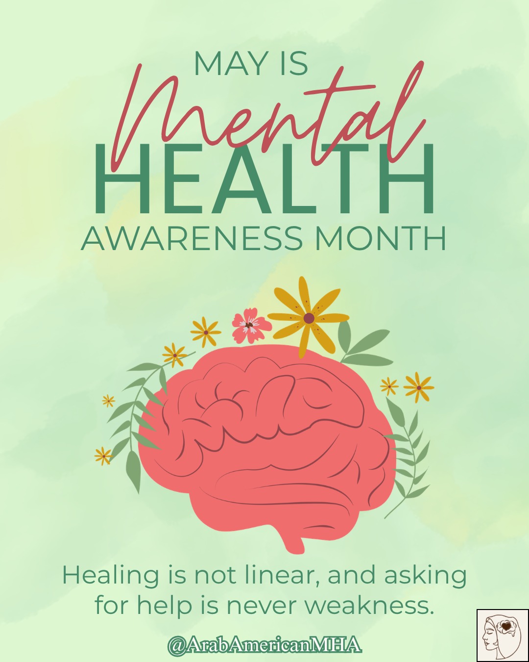 May is Mental Health Awareness Month, a time to remind ourselves that mental health matters in every community, including our own.
For many Arab and Arab American individuals, conversations around mental health are still met with silence or stigma. This month, we encourage openness, compassion, and support for those struggling quietly.
Seeking help is not a sign of weakness, it's a sign of strength. Remember to take care of your mental health.
#AAMHA #arabamericanmentalhealth #endthestigma #stigma #mentalhealth #mentalhealthmatters #arab #arabamerican #arabcommunity #culture #culturalcompetence #may #mentalhealthawarenessmonth