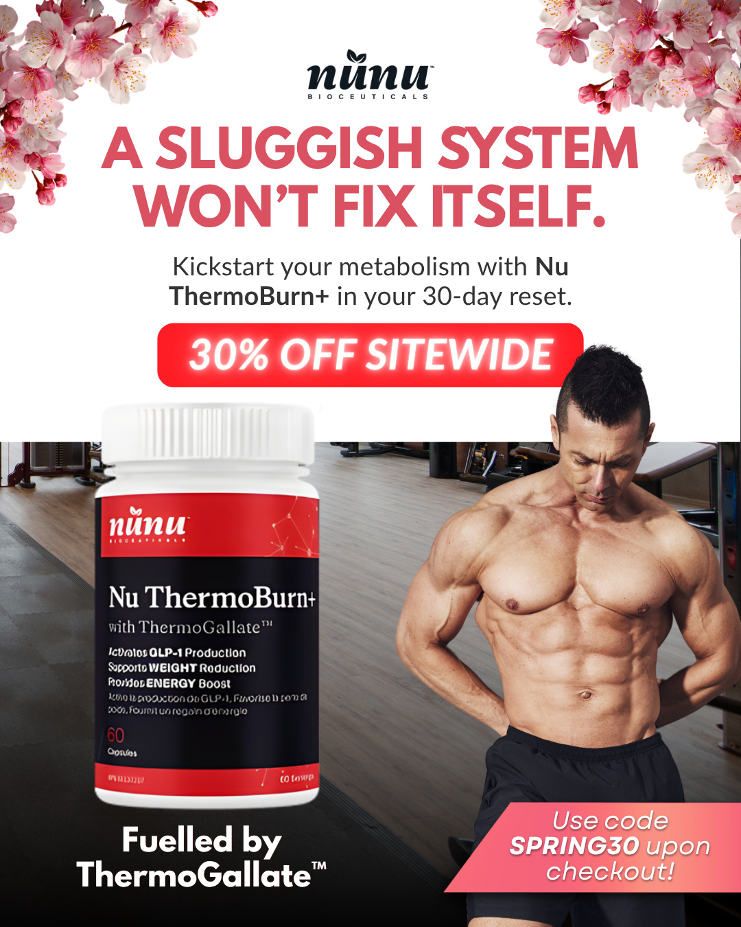 Feeling slow, heavy, and low on energy lately?
That sluggish feeling can make everything harder than it should be. ✨
Nu ThermoBurn+ supports your 30-day spring reset by helping you feel more energized and metabolically steady over time. 🌸
👉 30% OFF sitewide until May 30
👉 Use code: SPRING30
Shop your spring reset today via LINK IN BIO. 🛒