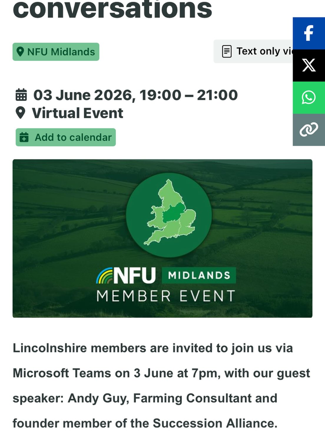 I’m looking forward to joining the Lincolnshire NFU members, talking about how farming families can discuss the gnarly issues surrounding the transition of the farming business between the generations on Wednesday evening (3rd June). There have been so many meetings about how to protect the farming assets from IHT but that’s only part of the story. For many families the transfer of control is actually a more challenging discussion.