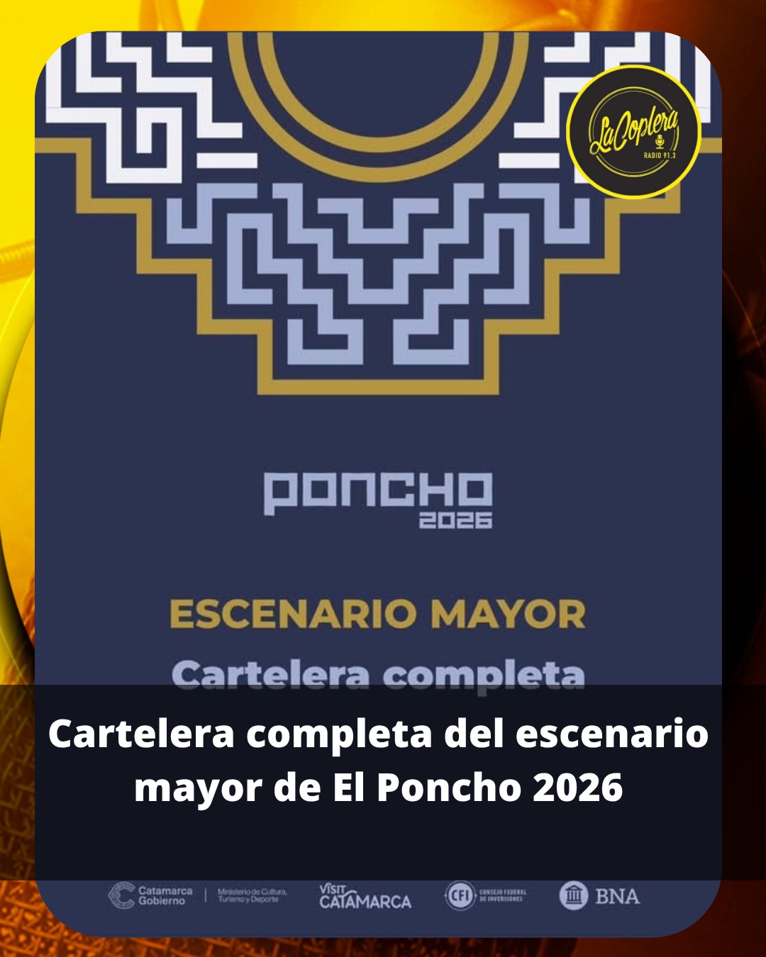 #festival @fiestanacionaldelponcho presentó la cartelera oficial del escenario mayor.
⚠️ En los próximos días estarán disponibles las entradas.
.
.
.
.
#invierno #norteargentino #music #artist