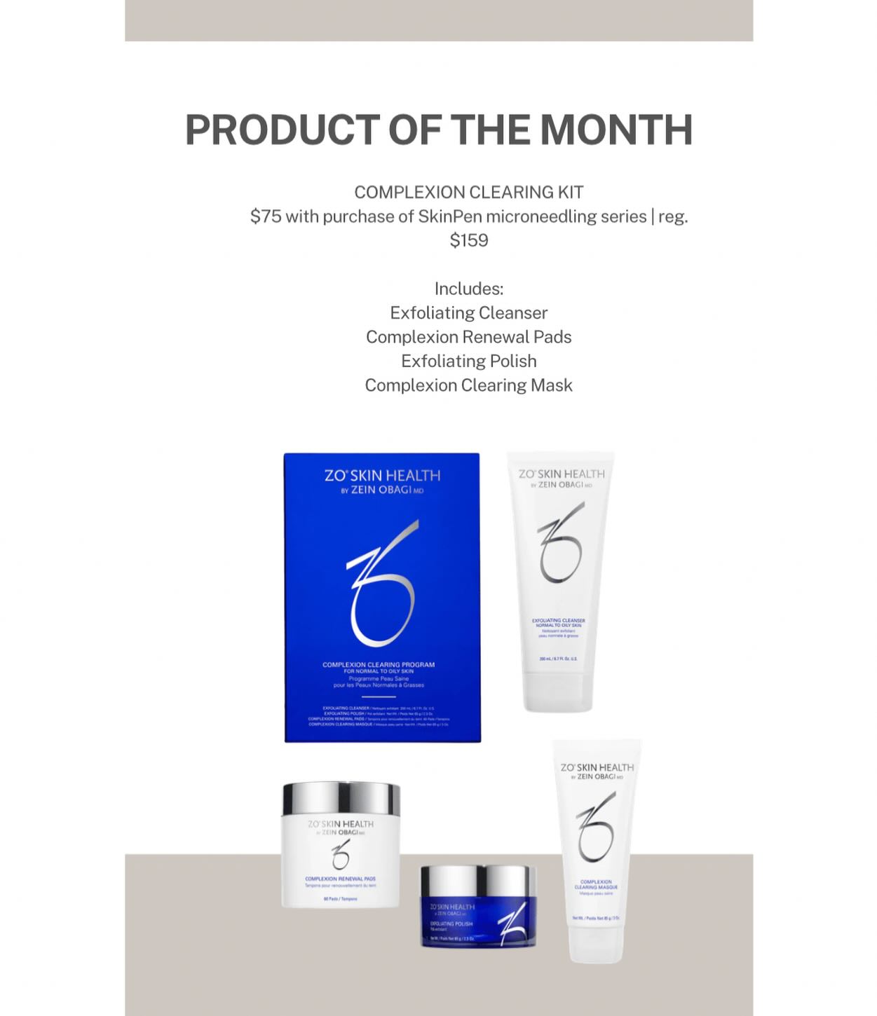 ⨠PRODUCT OF THE MONTH āØ
Struggling with acne, post-acne marks, or acne scarring? This is your sign to finally tackle it from every angle.
For this month only, receive the ZOĀ® Complexion Clearing Program for just $75 when you purchase a SkinPen Microneedling Series.
Why combine them?
š ZO Complexion Clearing Program
⢠Helps clear existing breakouts
⢠Reduces excess oil
⢠Prevents future congestion
⢠Improves overall skin clarity and tone
⨠SkinPen Microneedling
⢠Softens acne scars
⢠Improves skin texture
⢠Stimulates collagen production
⢠Creates smoother, healthier-looking skin
Acne treatment isnāt just about clearing breakoutsāitās about creating long-term skin health and confidence.
š Special Offer:
Purchase a SkinPen Microneedling Series and add the ZO Complexion Clearing Program for only $75.
Ready for your glow-up? Send us a message or book your appointment today.